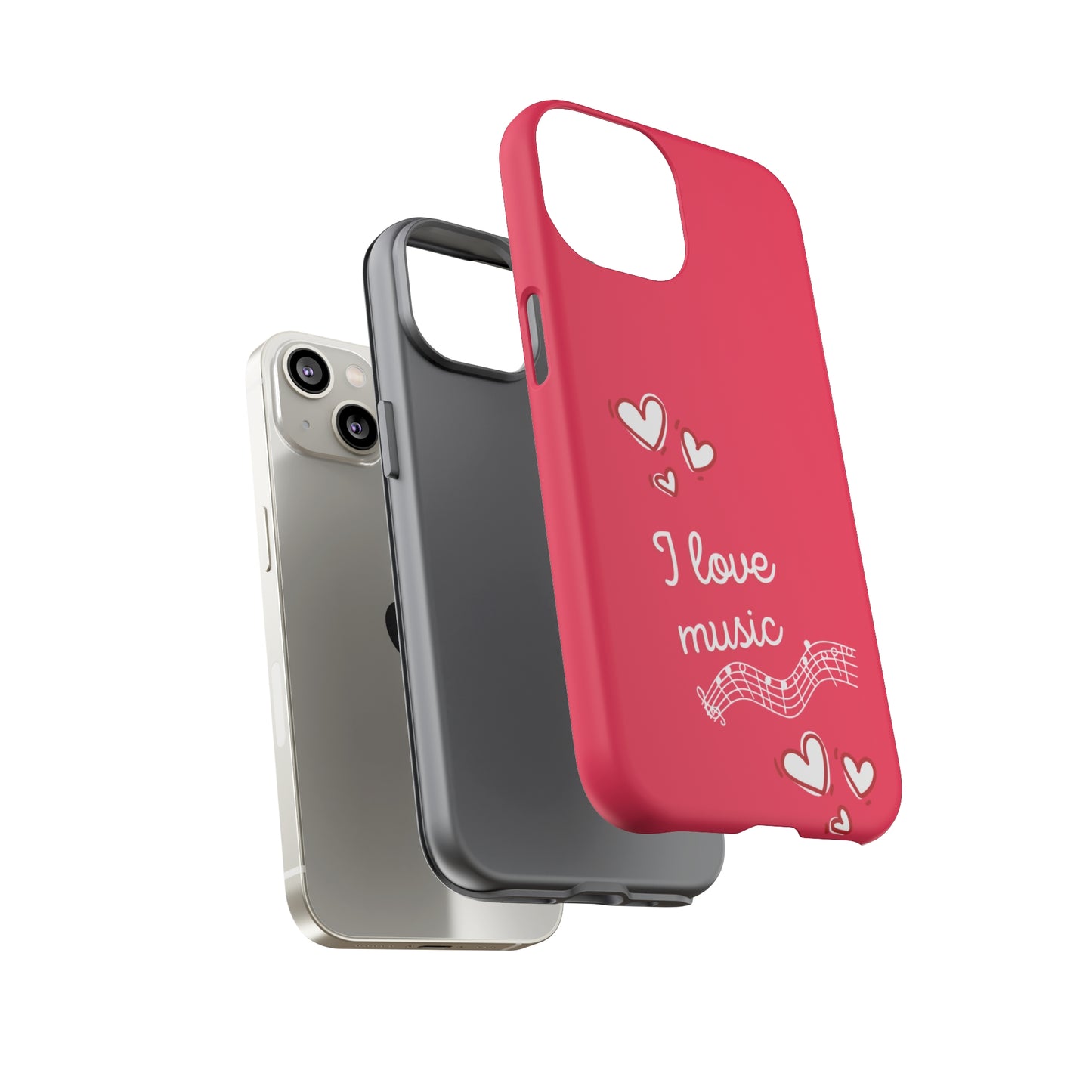 I Love Music Red | Mostly Android Cases | MAC