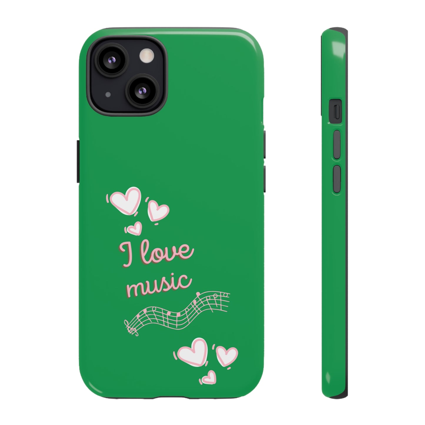 I Love Music Green | Mostly Android Phone Cases | MAC