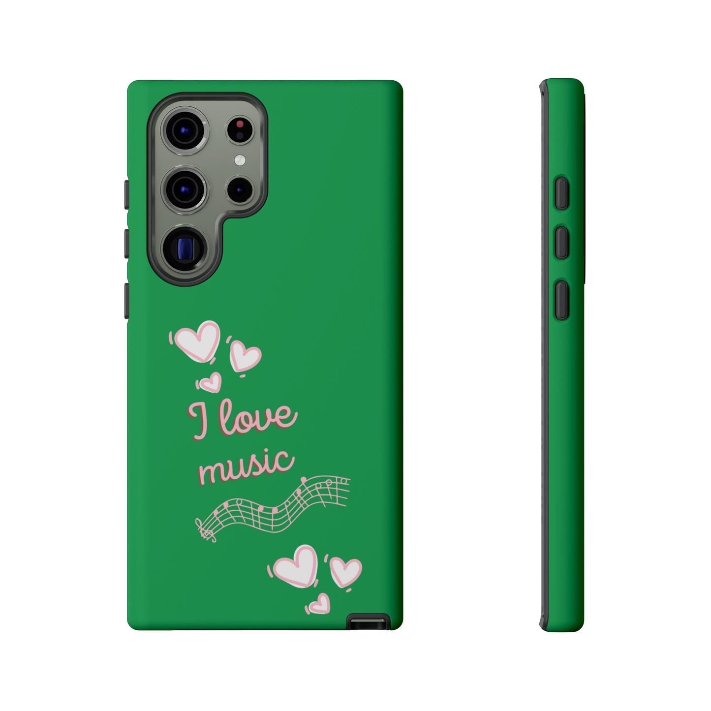 I Love Music Green | Mostly Android Phone Cases | MAC