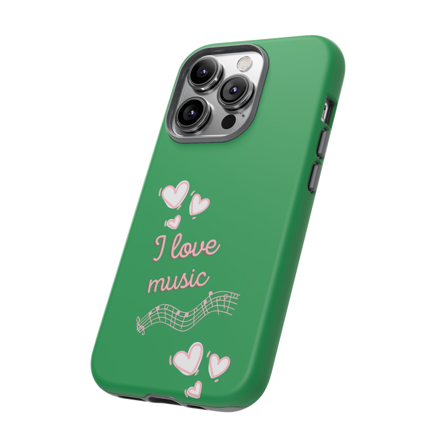 I Love Music Green | Mostly Android Phone Cases | MAC