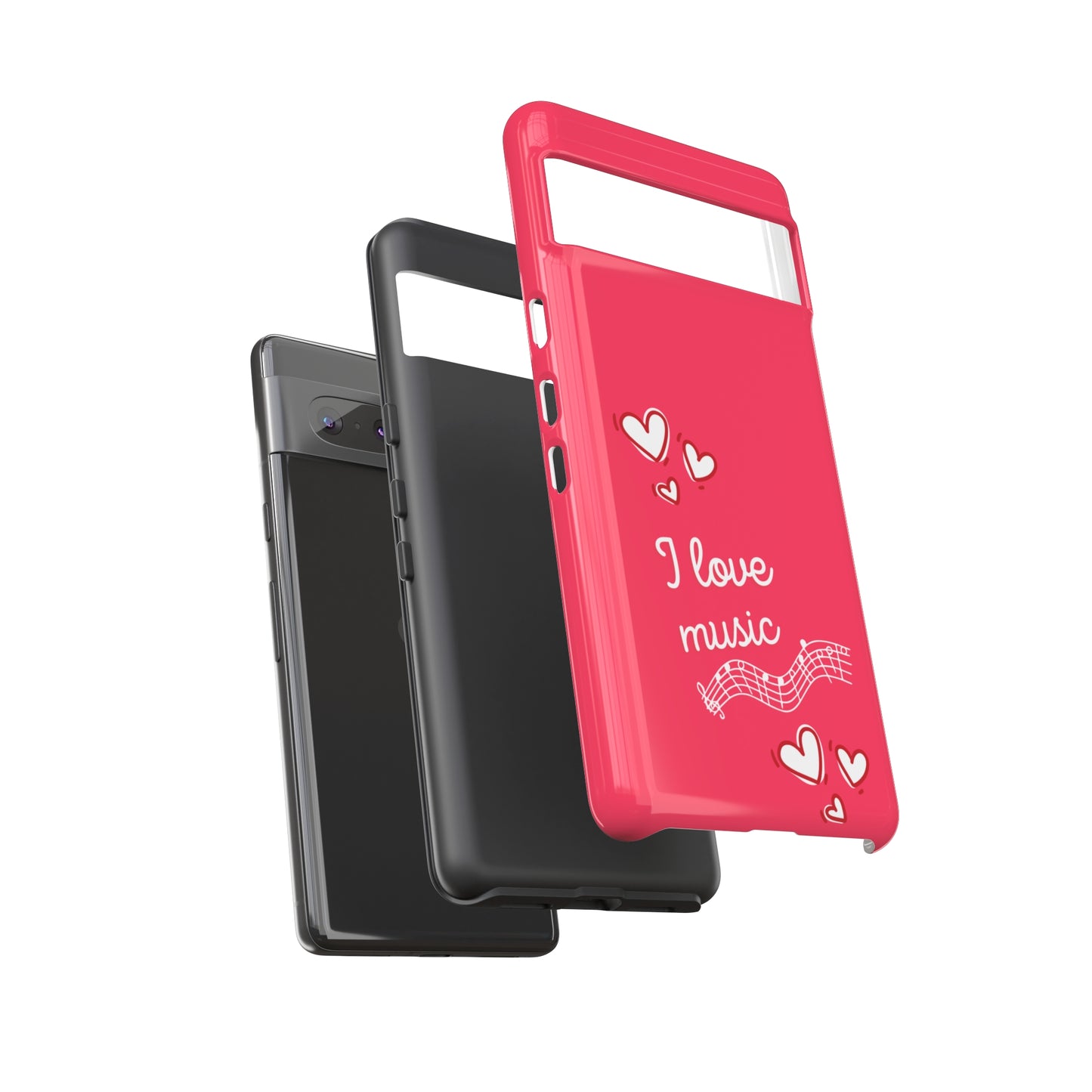 I Love Music Red | Mostly Android Cases | MAC