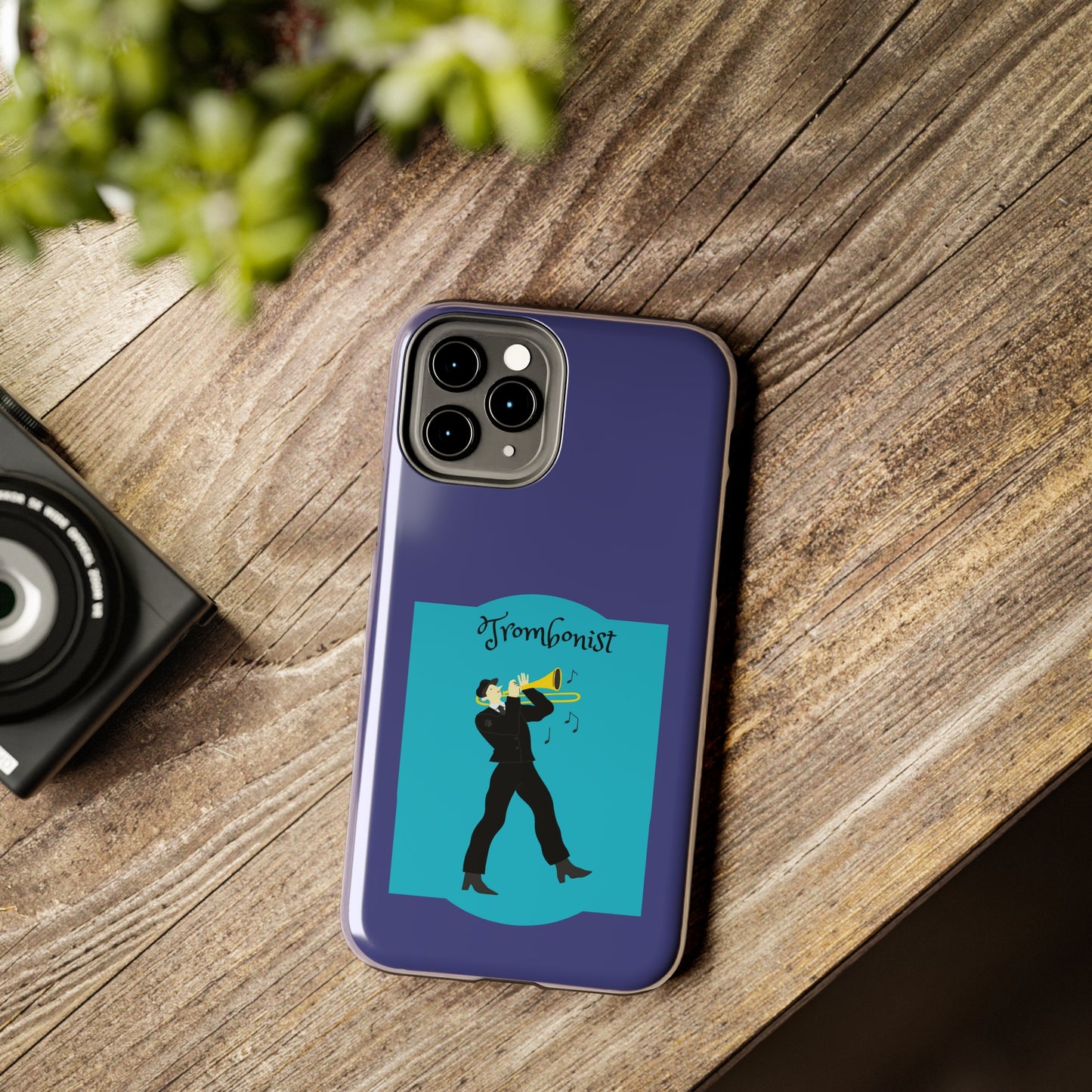 Blue Trombone Man | Mostly iPhone Cases | MIC