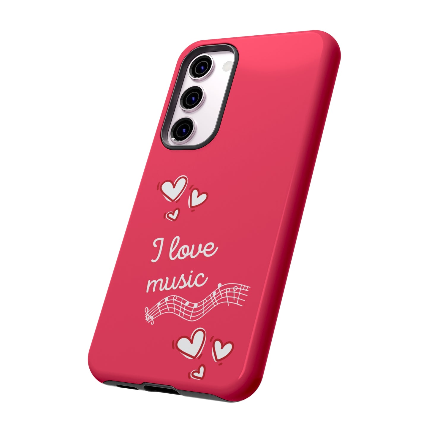 I Love Music Red | Mostly Android Cases | MAC