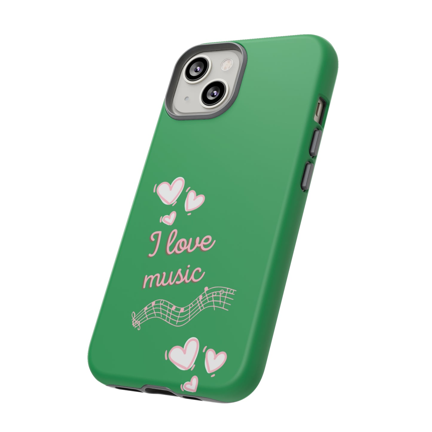 I Love Music Green | Mostly Android Phone Cases | MAC