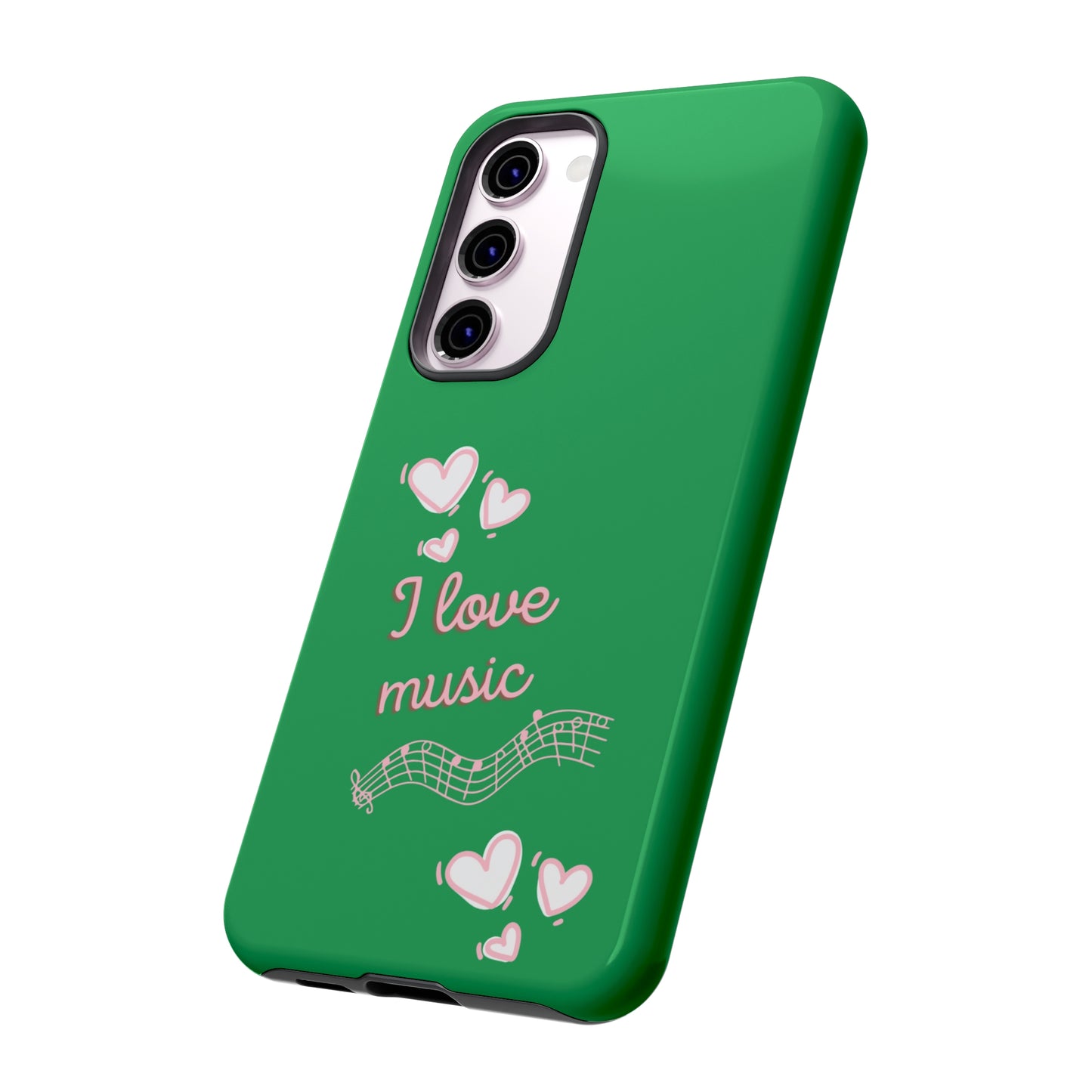 I Love Music Green | Mostly Android Phone Cases | MAC