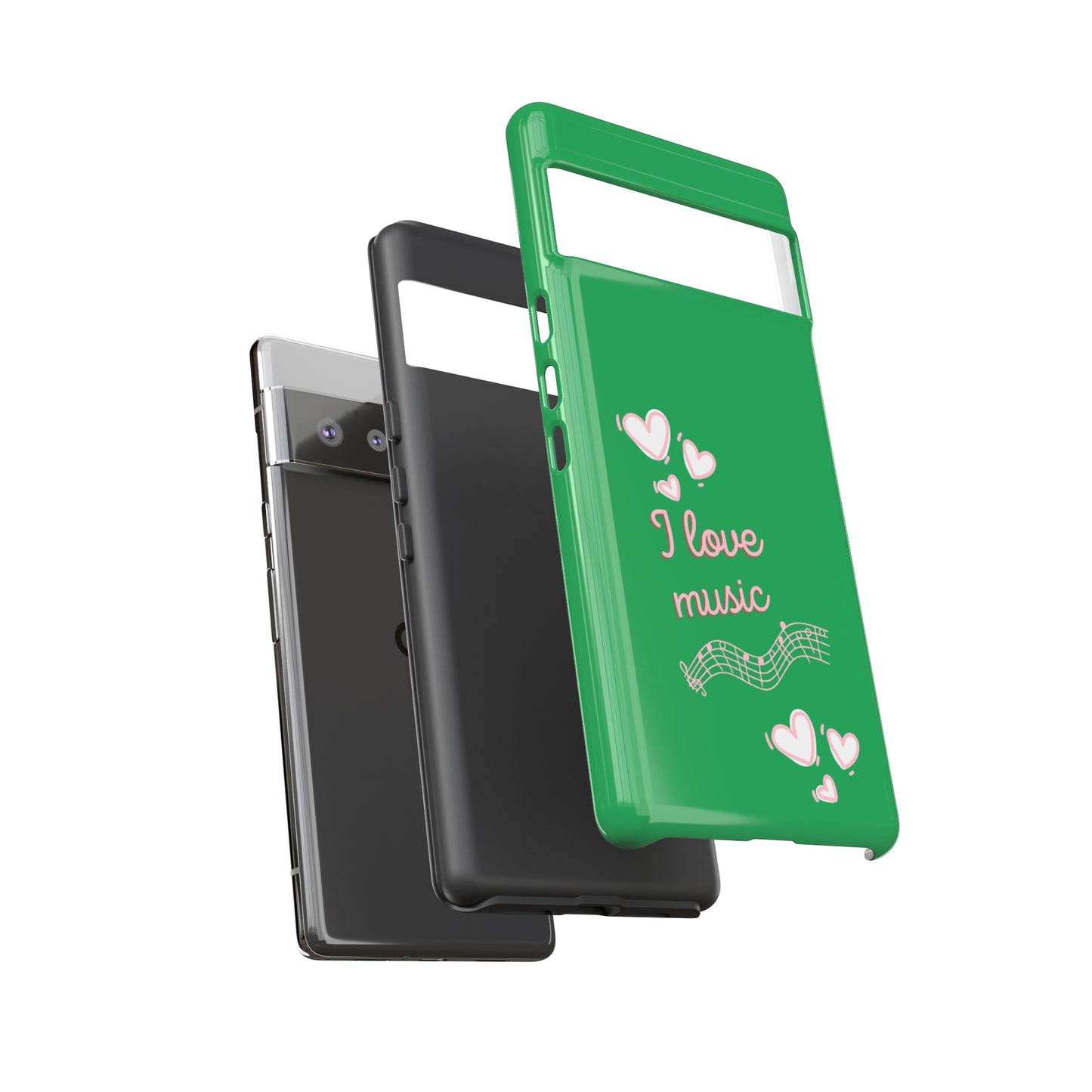 I Love Music Green | Mostly Android Phone Cases | MAC