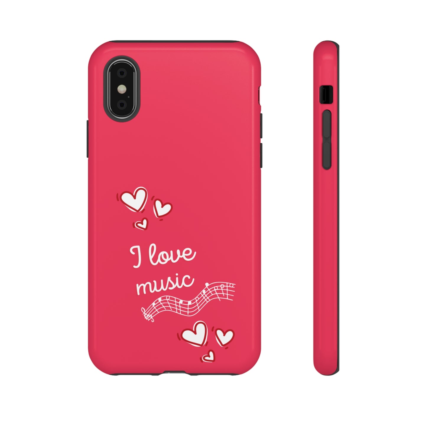 I Love Music Red | Mostly Android Cases | MAC