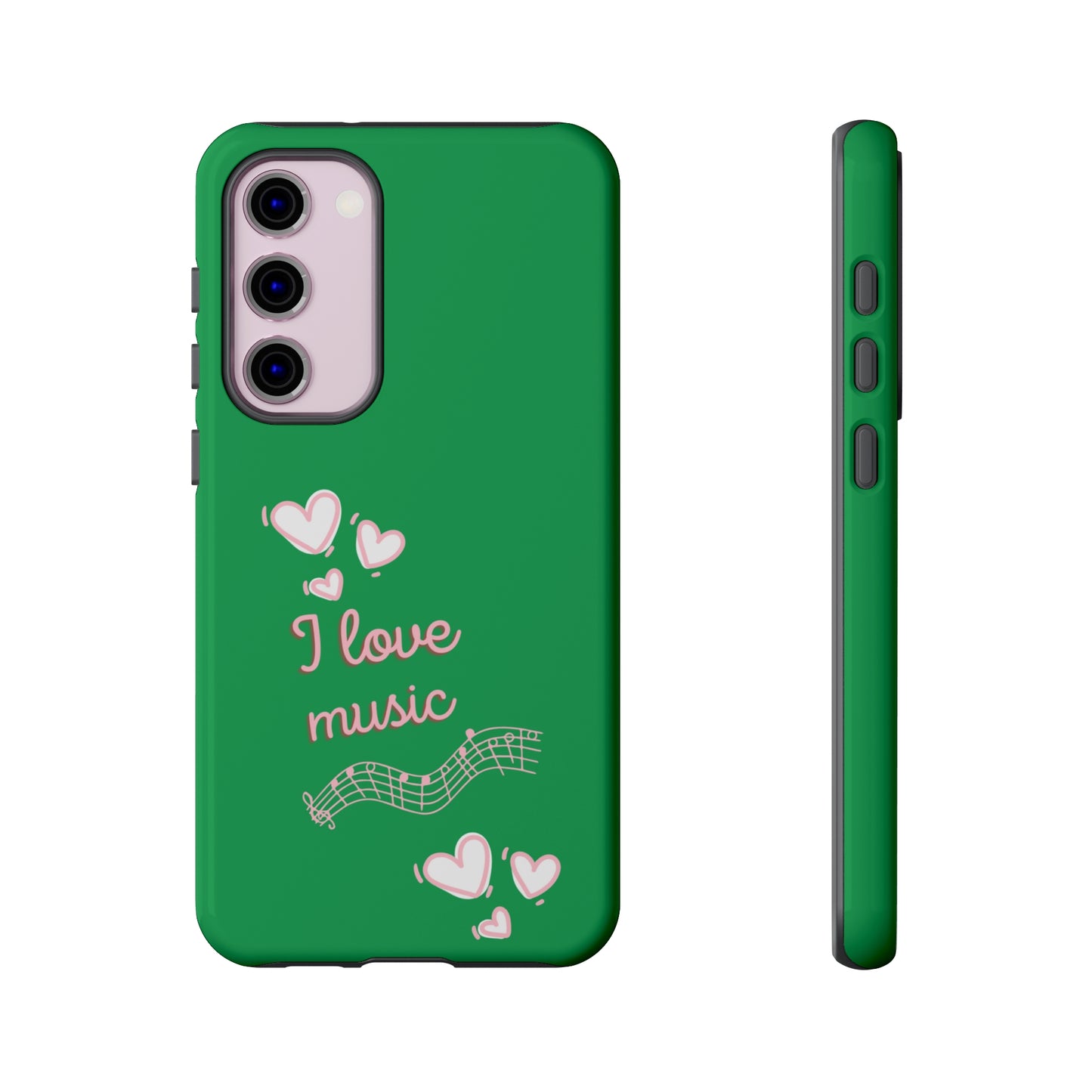 I Love Music Green | Mostly Android Phone Cases | MAC