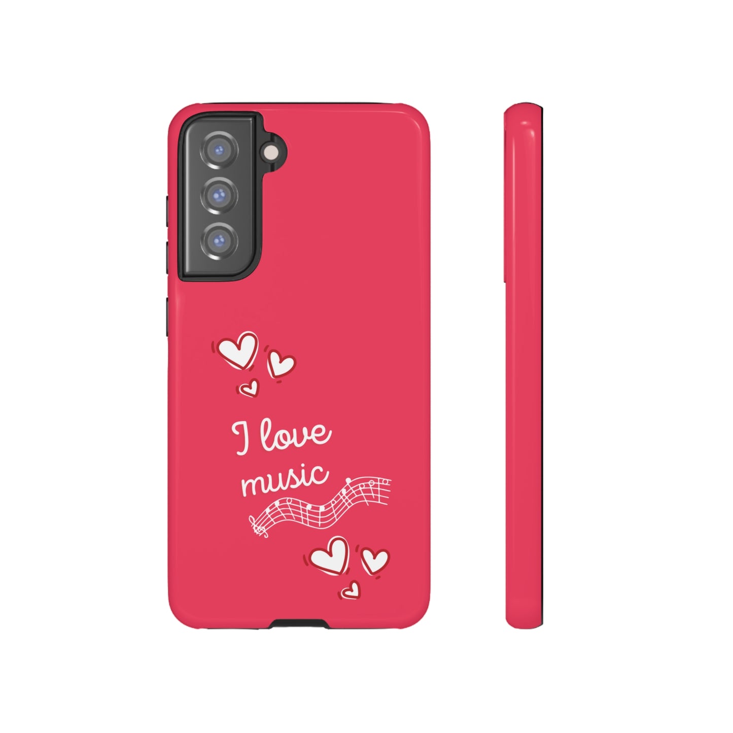 I Love Music Red | Mostly Android Cases | MAC