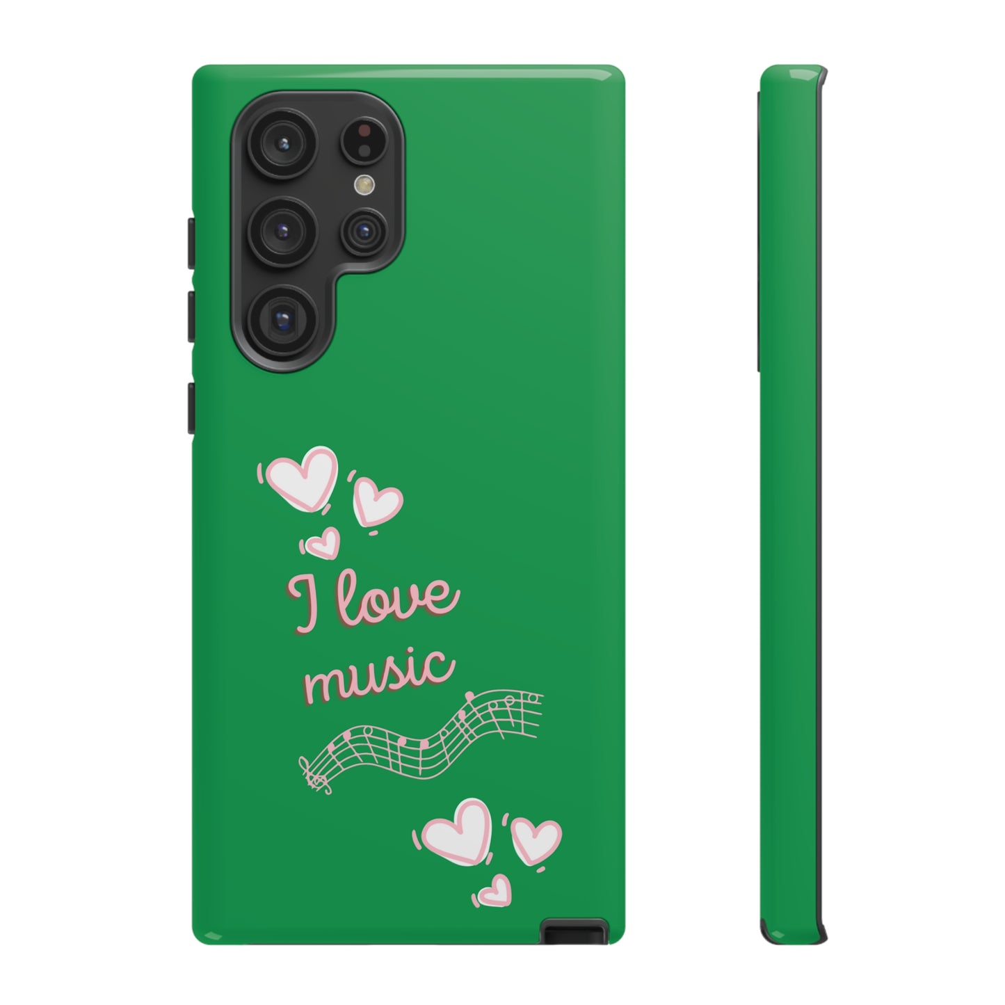 I Love Music Green | Mostly Android Phone Cases | MAC