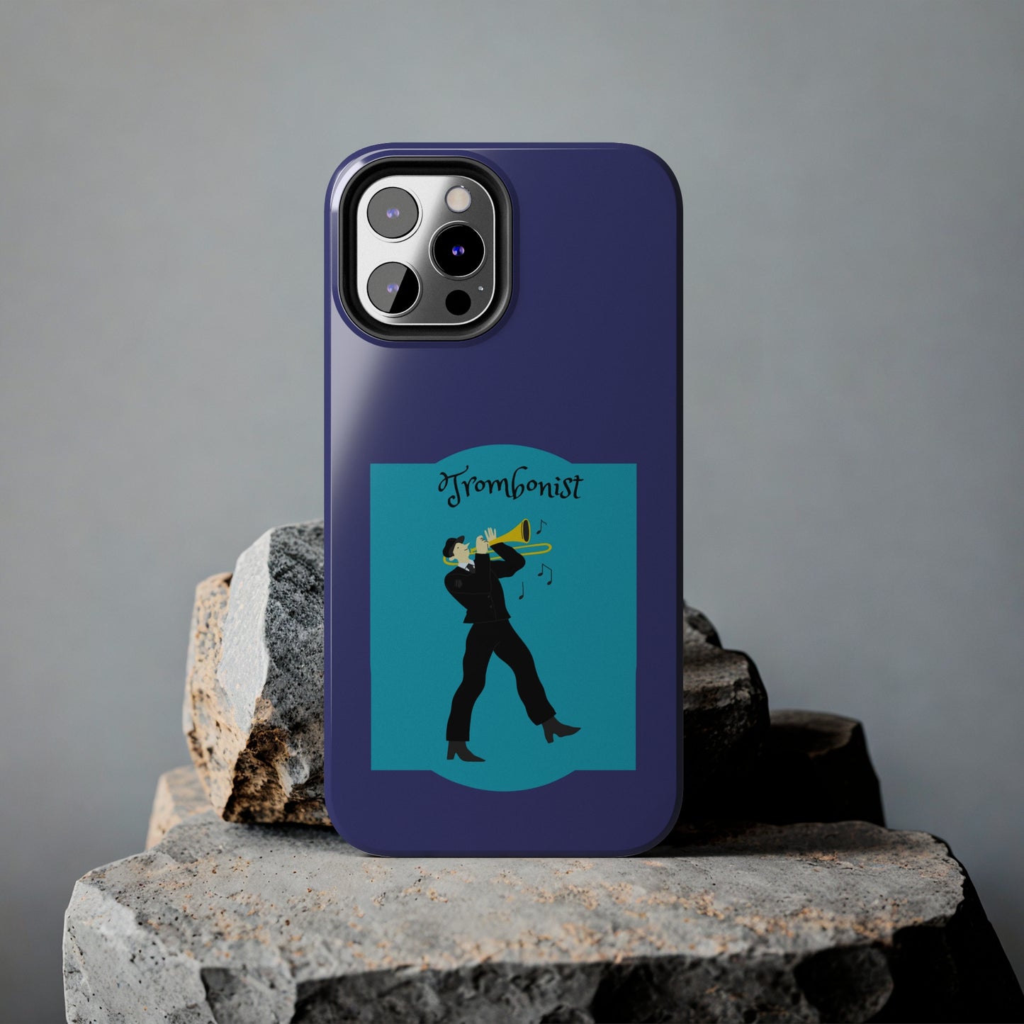 Blue Trombone Man | Mostly iPhone Cases | MIC