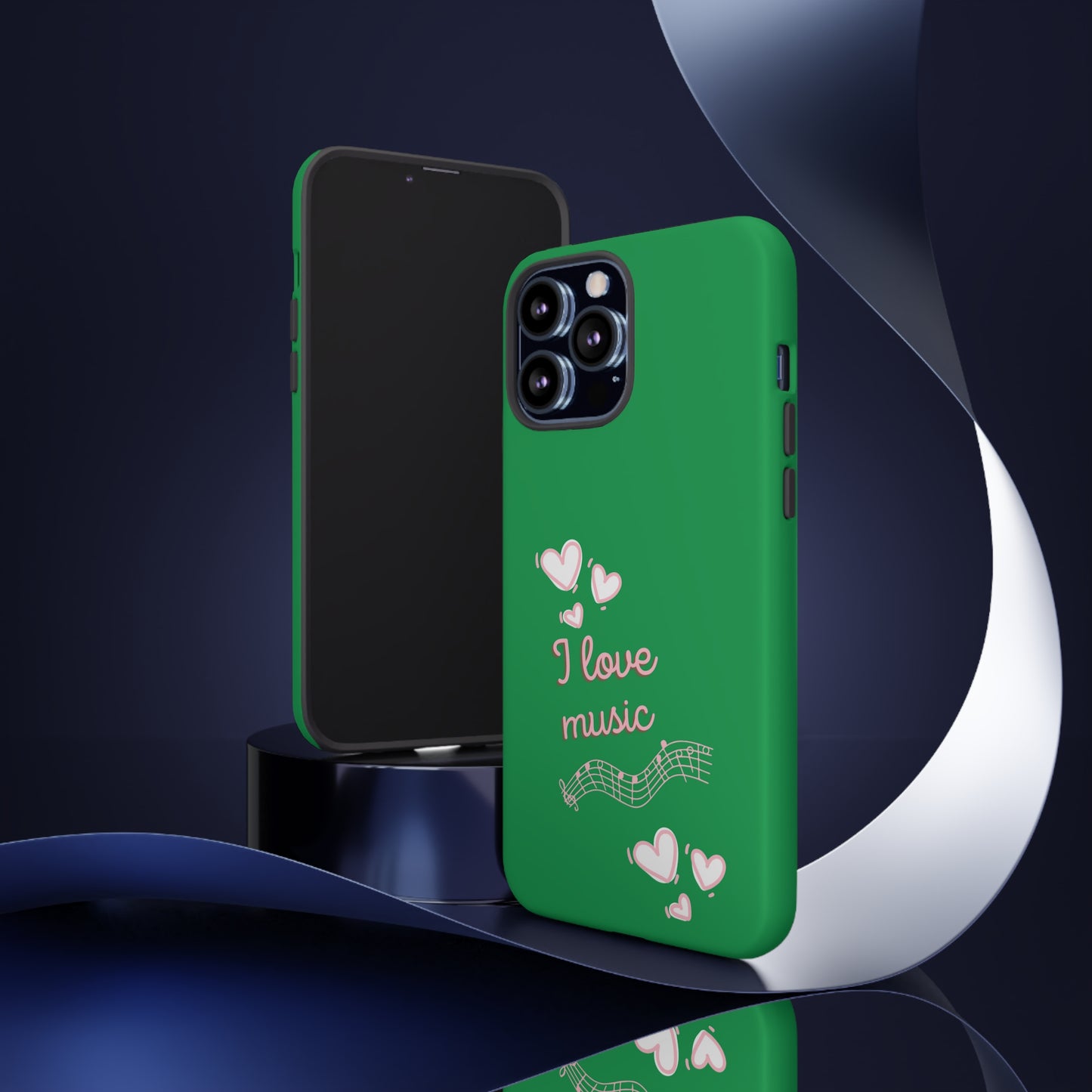 I Love Music Green | Mostly Android Phone Cases | MAC