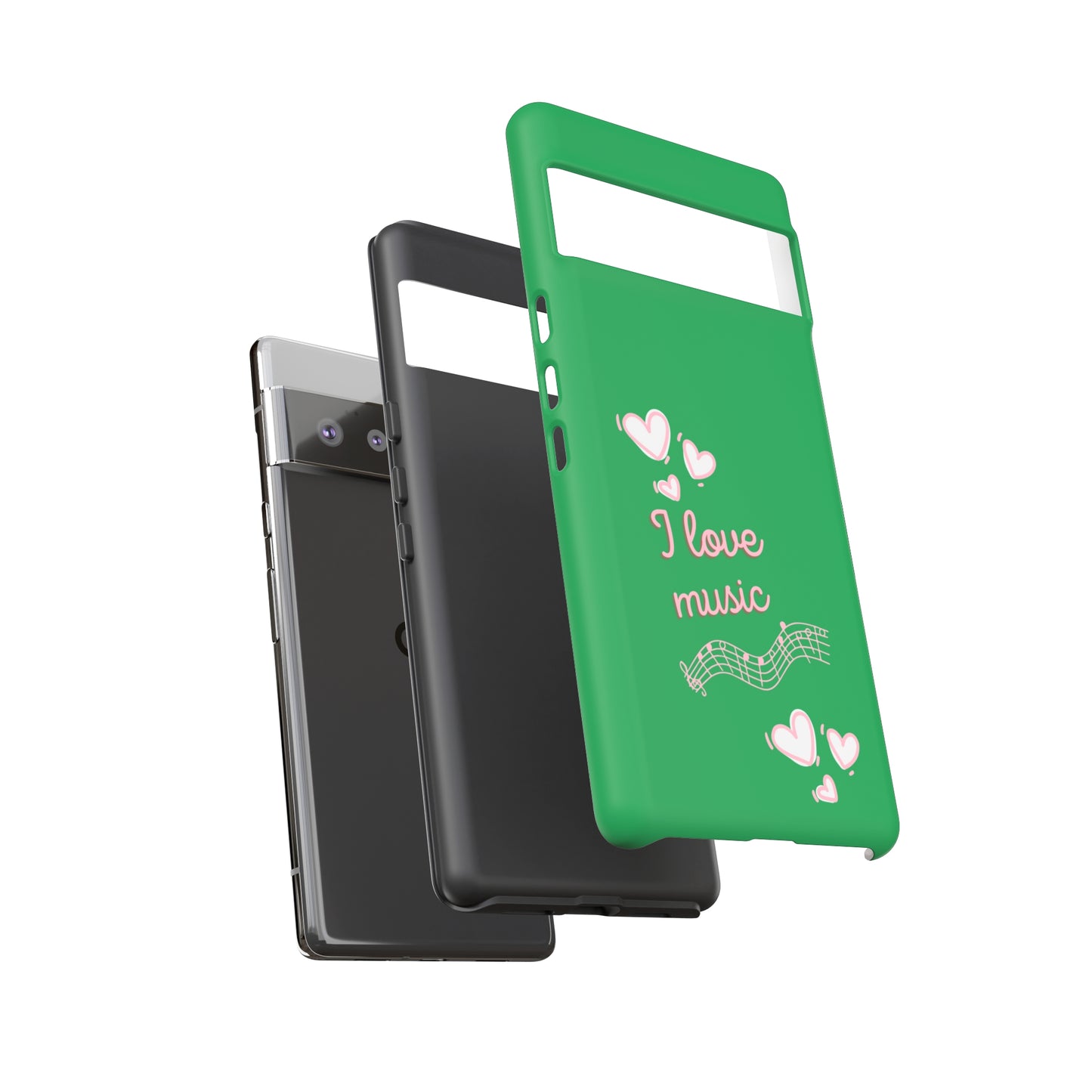 I Love Music Green | Mostly Android Phone Cases | MAC