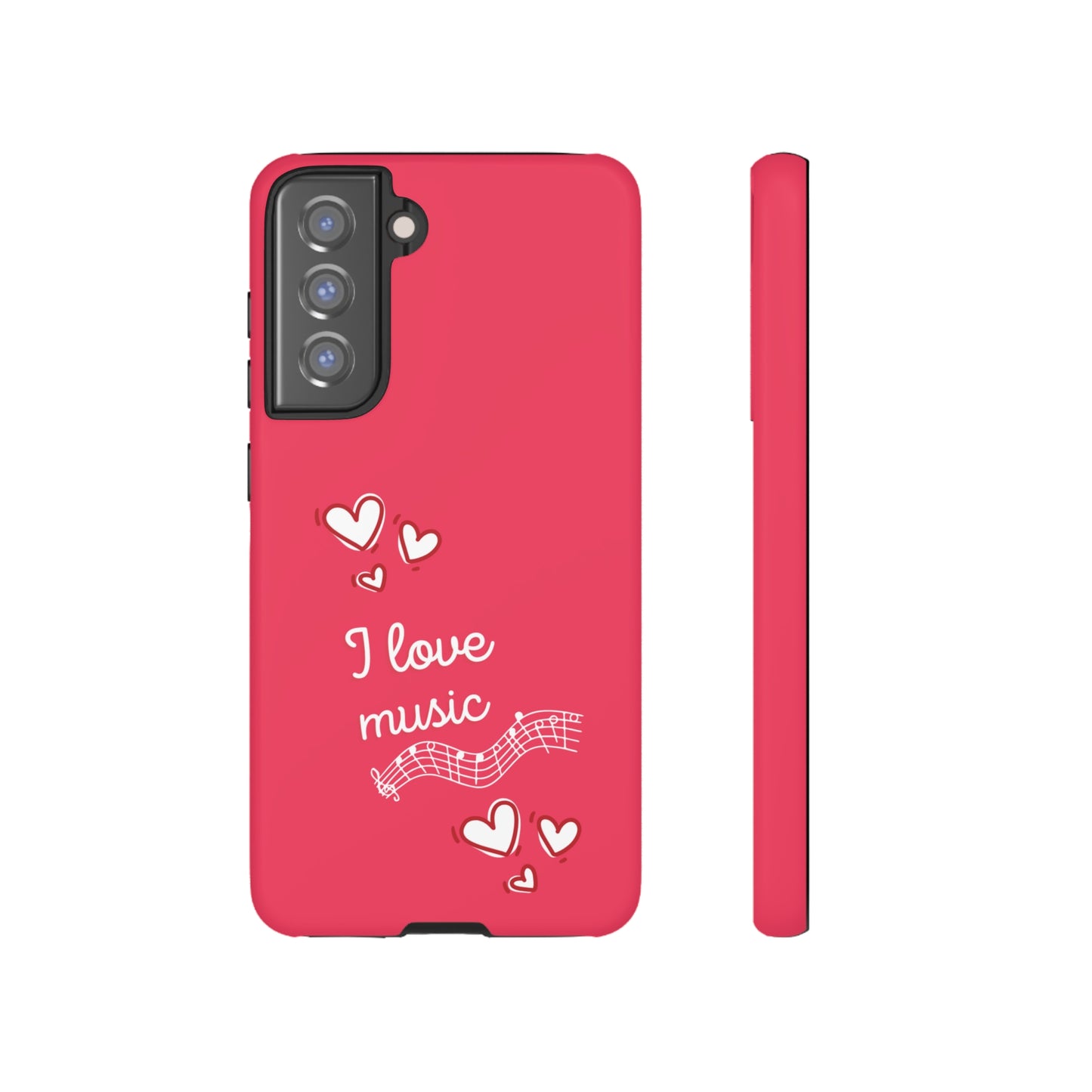 I Love Music Red | Mostly Android Cases | MAC