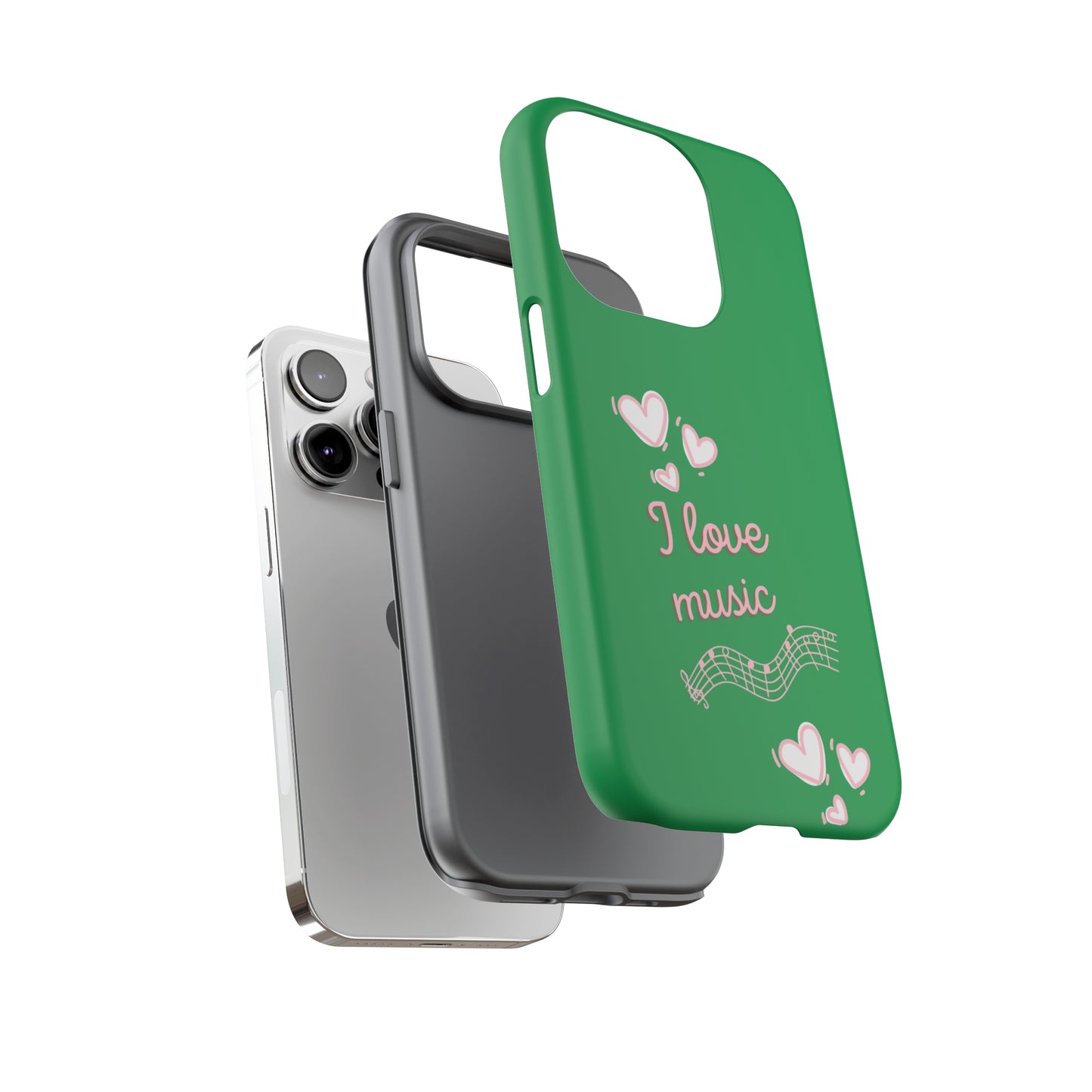 I Love Music Green | Mostly Android Phone Cases | MAC