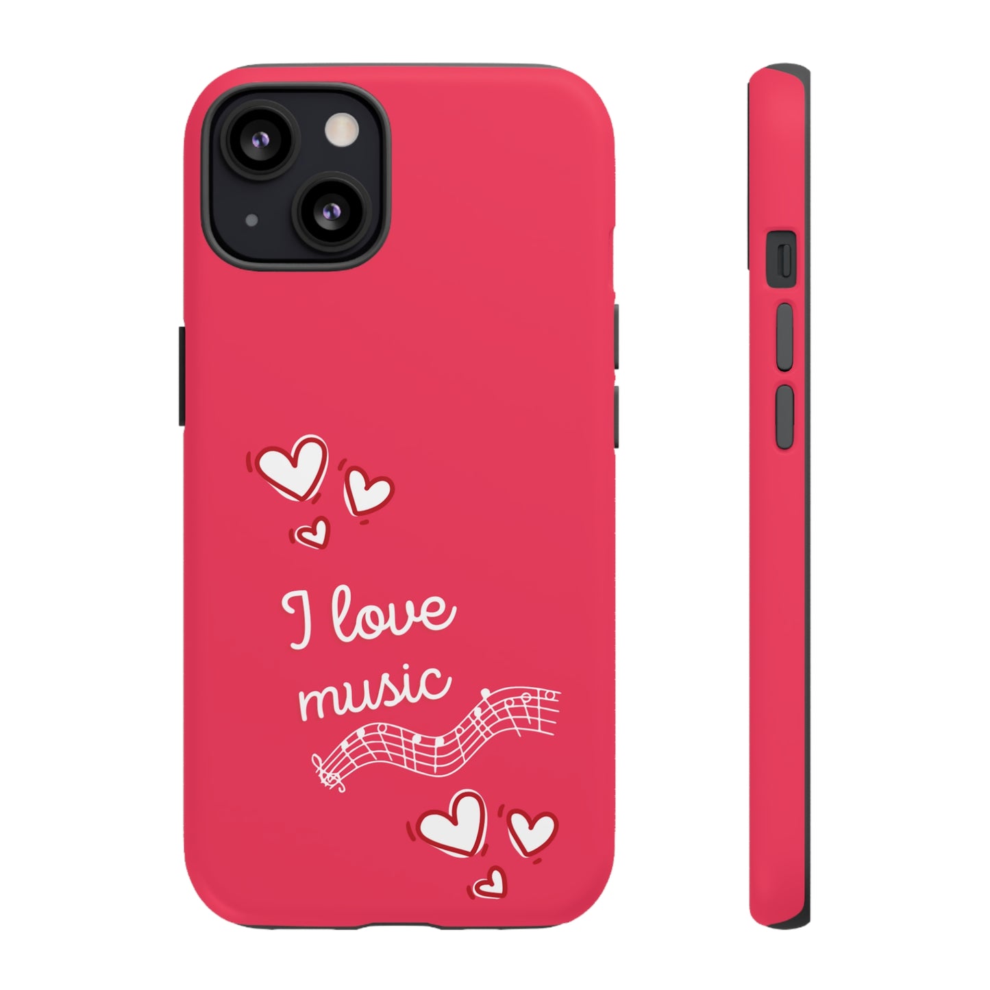 I Love Music Red | Mostly Android Cases | MAC