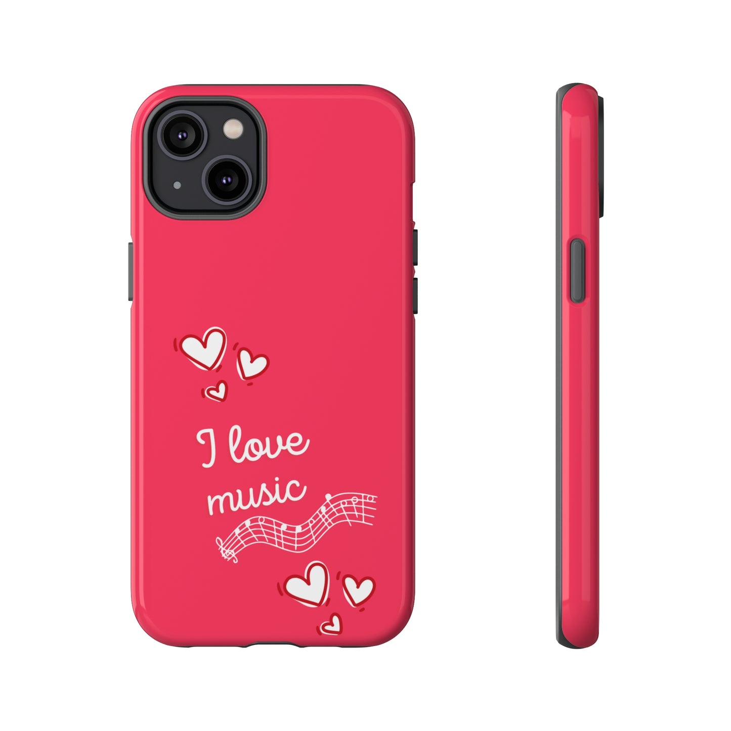 I Love Music Red | Mostly Android Cases | MAC