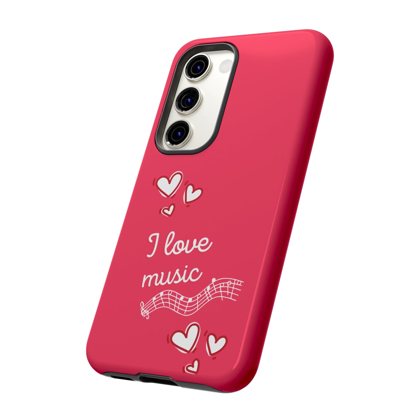 I Love Music Red | Mostly Android Cases | MAC