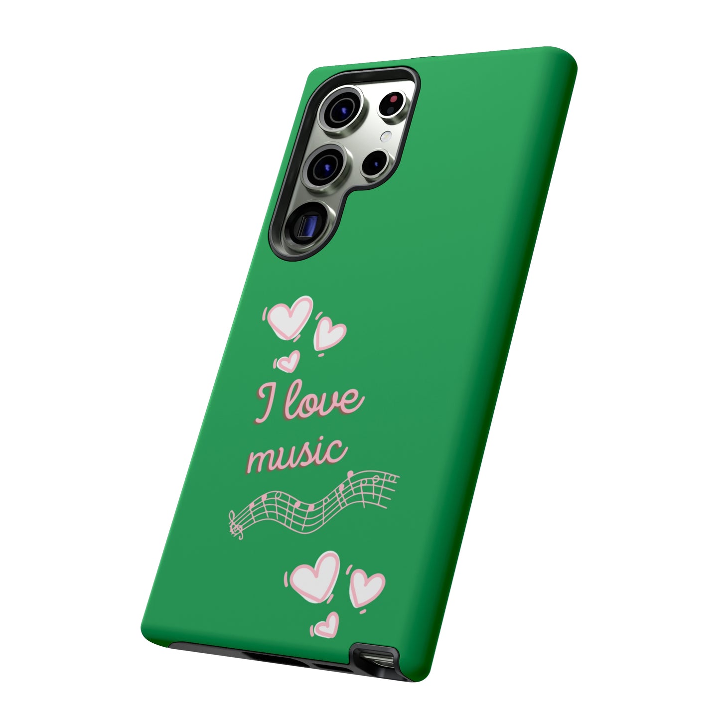 I Love Music Green | Mostly Android Phone Cases | MAC