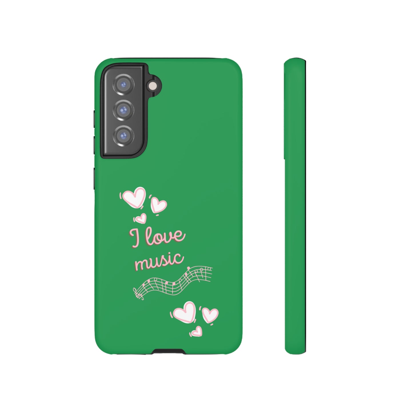 I Love Music Green | Mostly Android Phone Cases | MAC