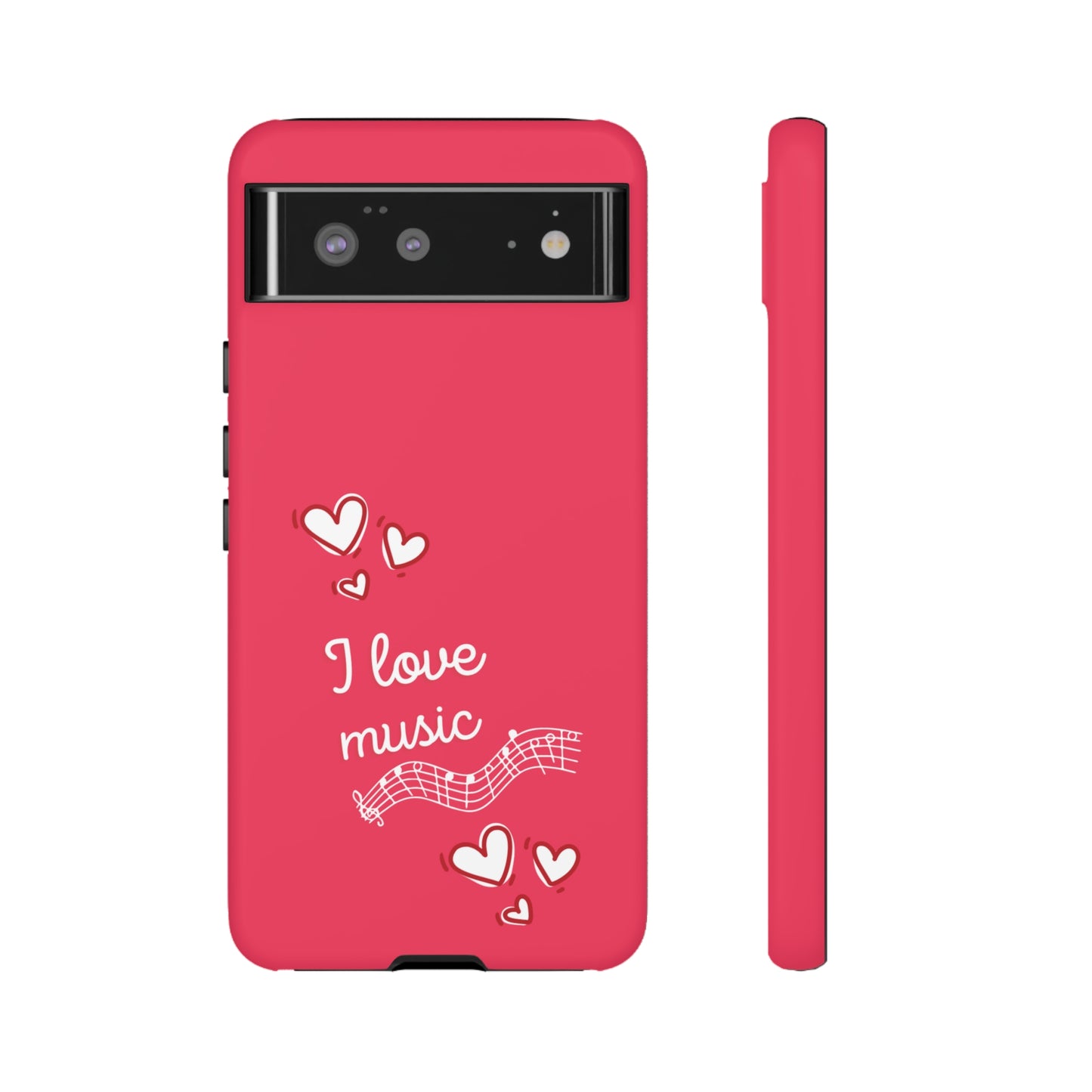 I Love Music Red | Mostly Android Cases | MAC