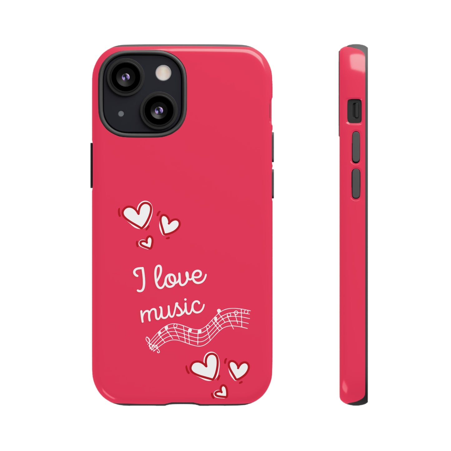 I Love Music Red | Mostly Android Cases | MAC