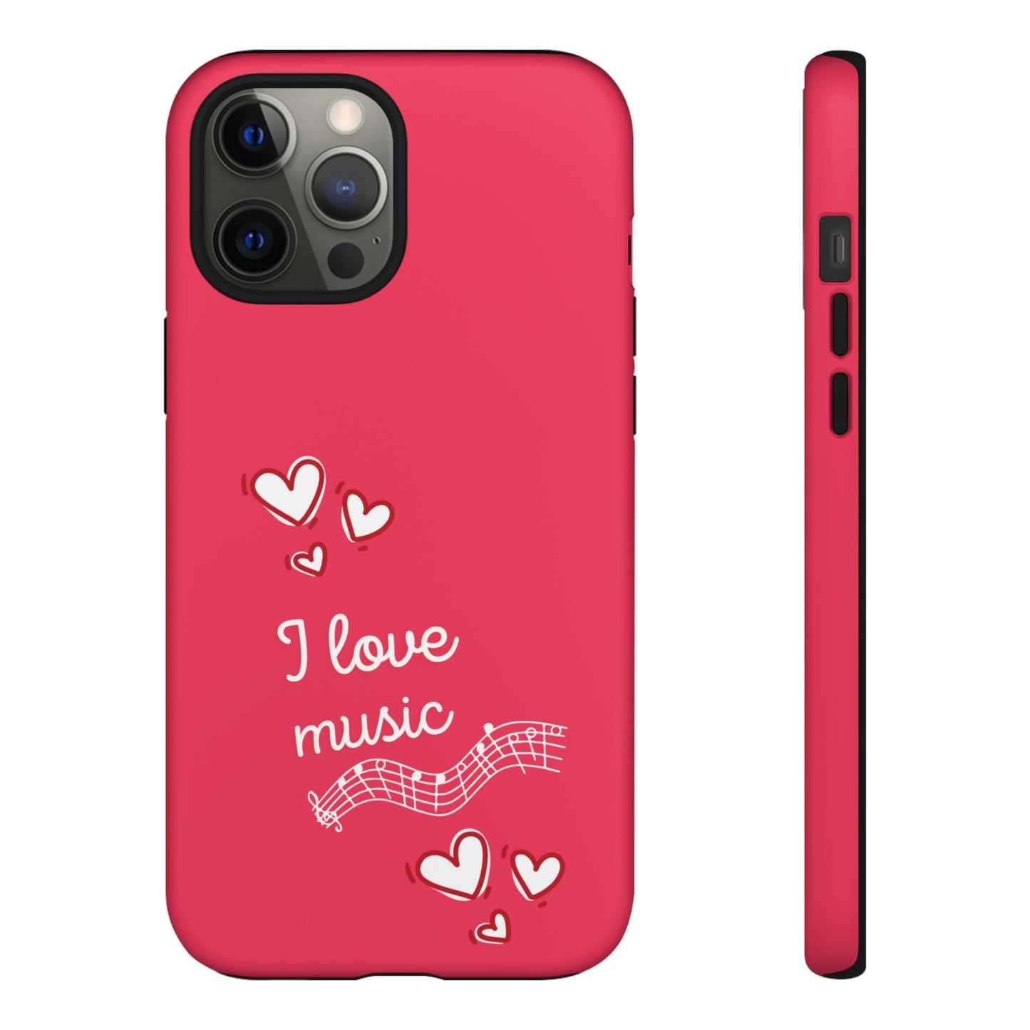 I Love Music Red | Mostly Android Cases | MAC