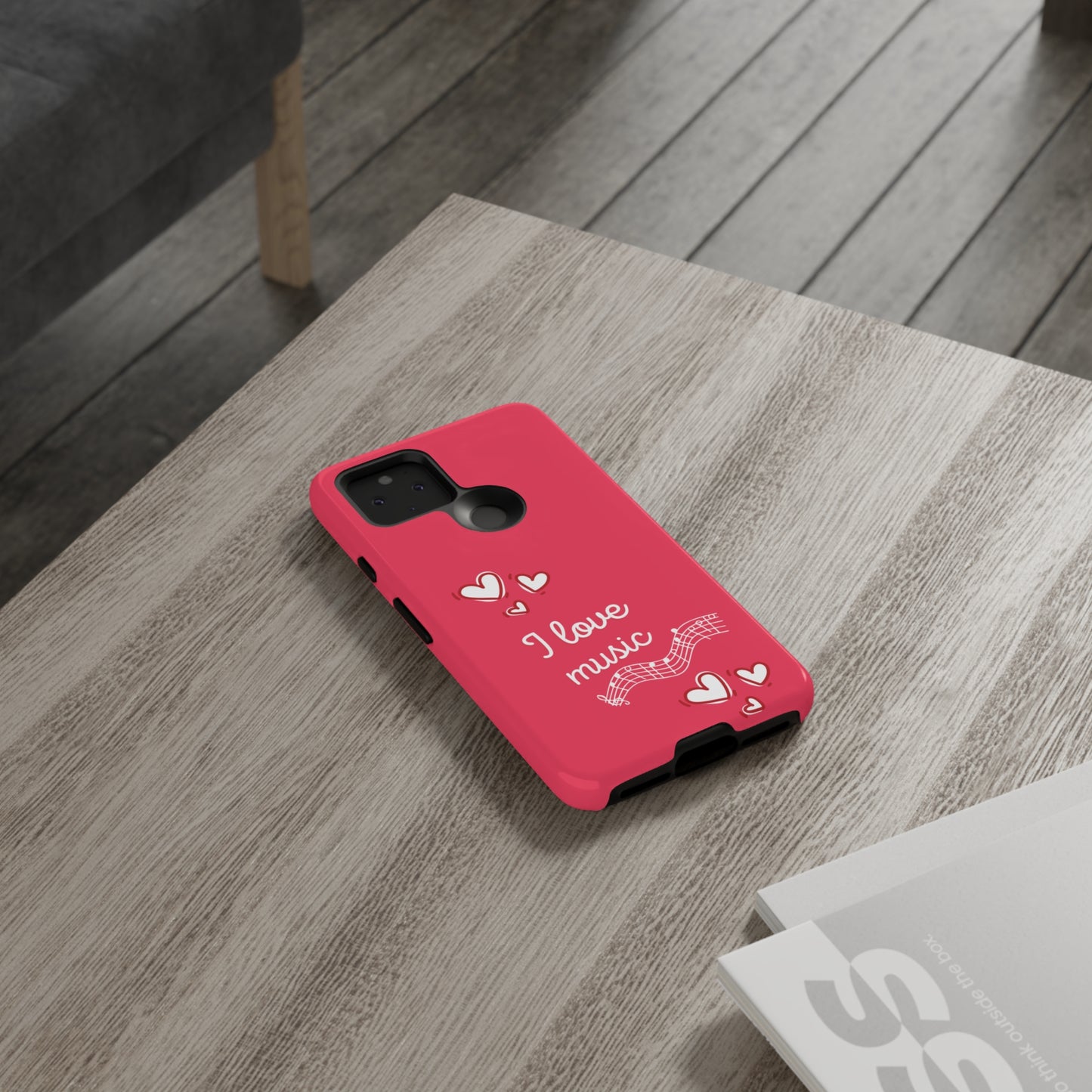 I Love Music Red | Mostly Android Cases | MAC