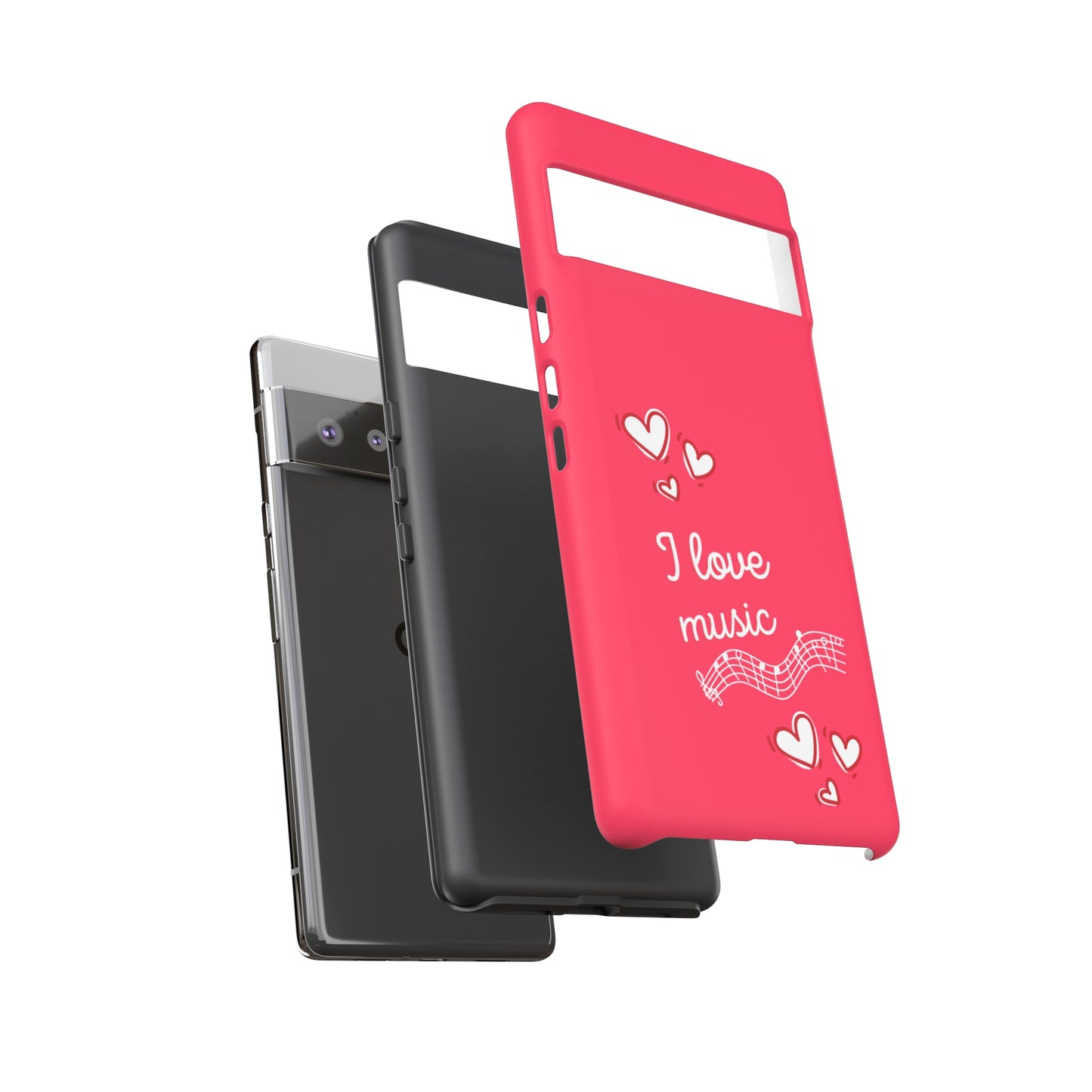 I Love Music Red | Mostly Android Cases | MAC