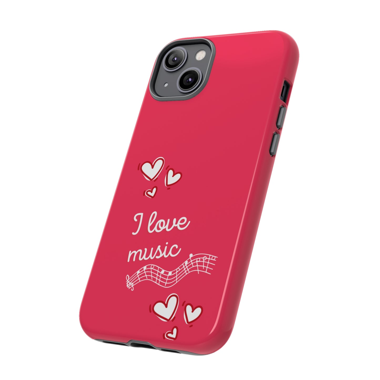 I Love Music Red | Mostly Android Cases | MAC