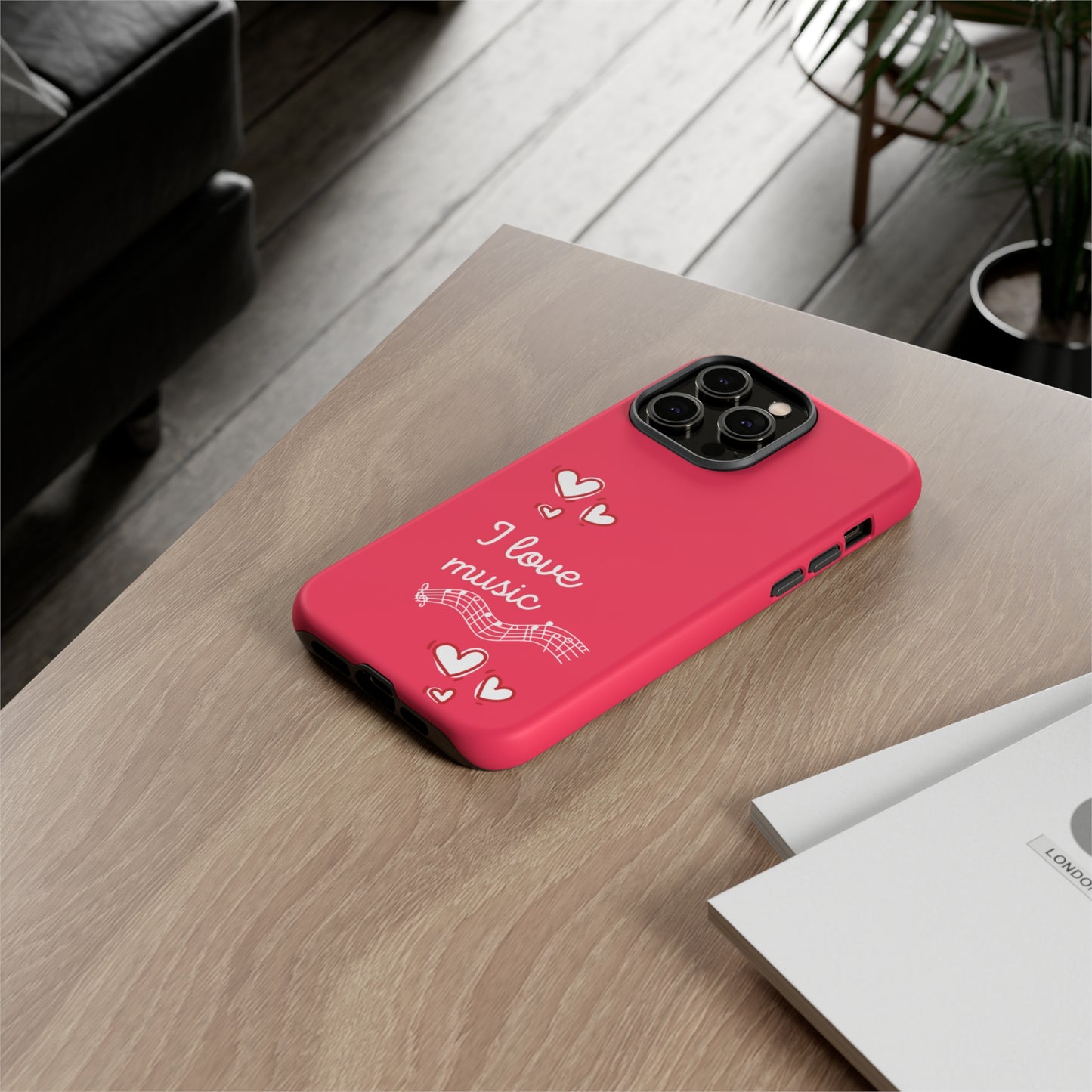 I Love Music Red | Mostly Android Cases | MAC