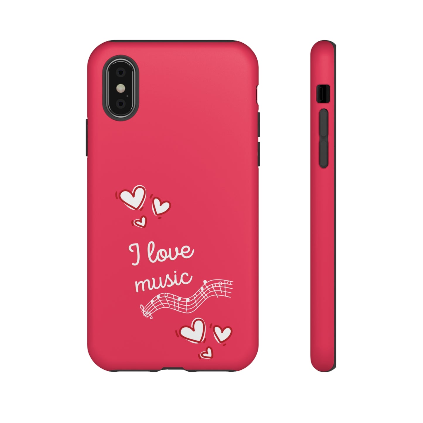 I Love Music Red | Mostly Android Cases | MAC