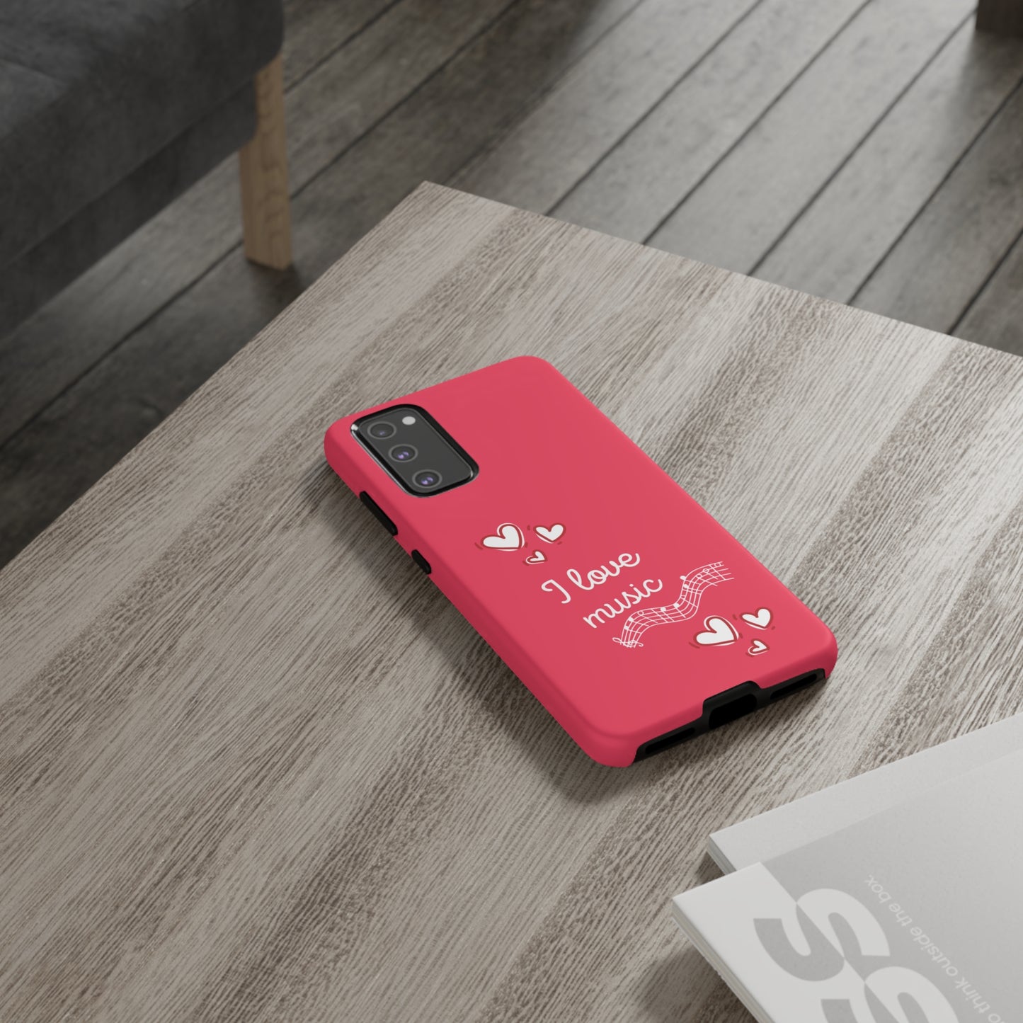 I Love Music Red | Mostly Android Cases | MAC