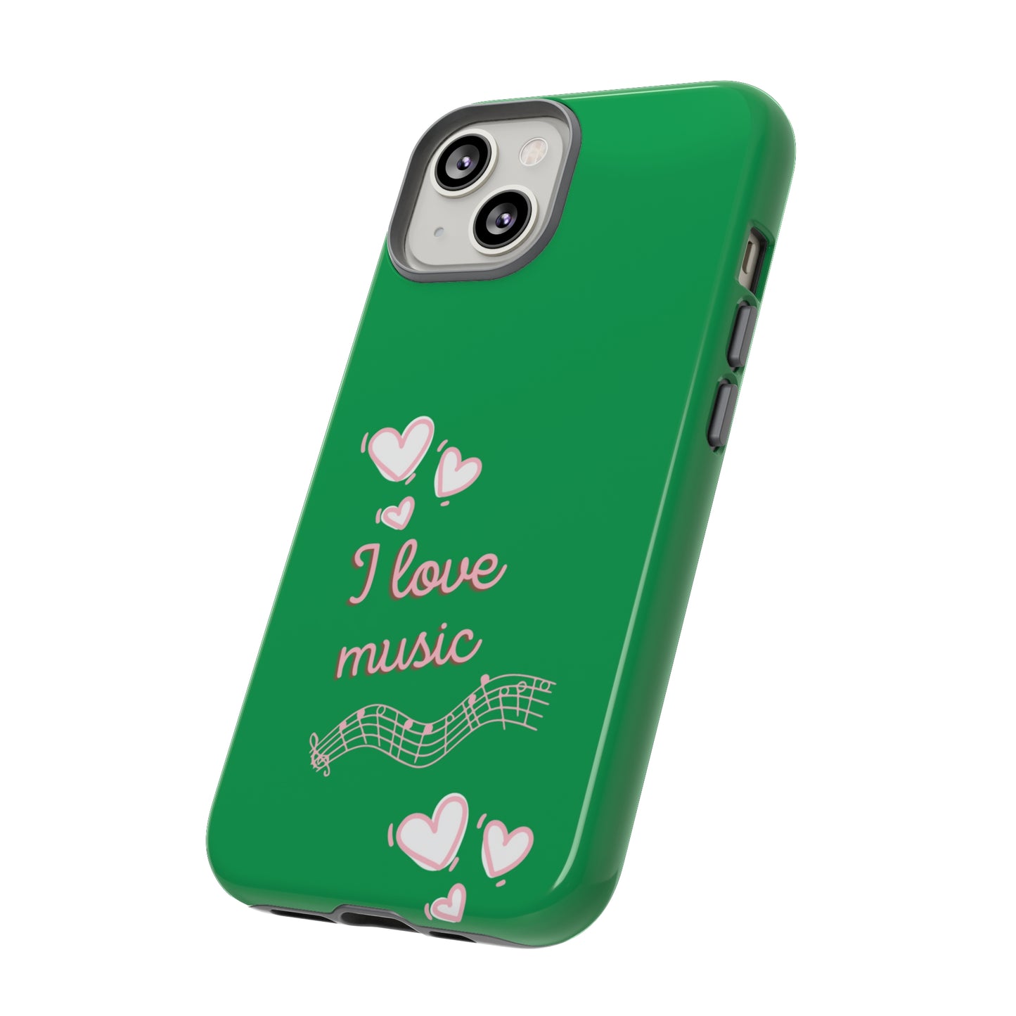 I Love Music Green | Mostly Android Phone Cases | MAC