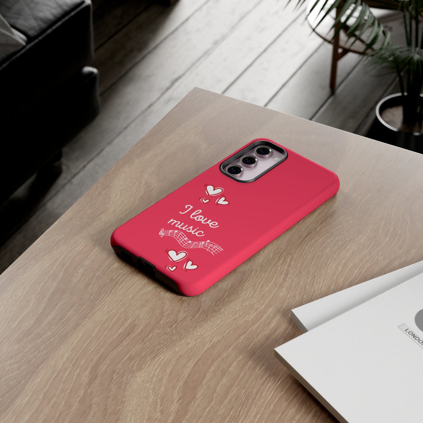 I Love Music Red | Mostly Android Cases | MAC