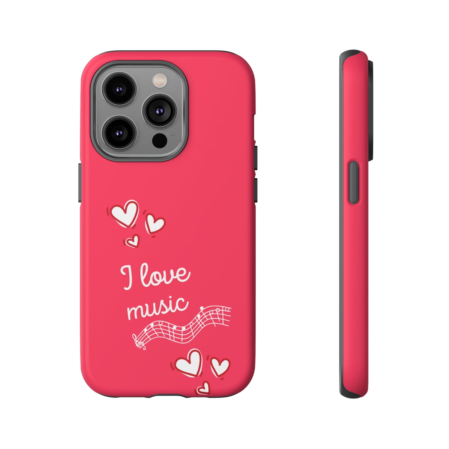 I Love Music Red | Mostly Android Cases | MAC