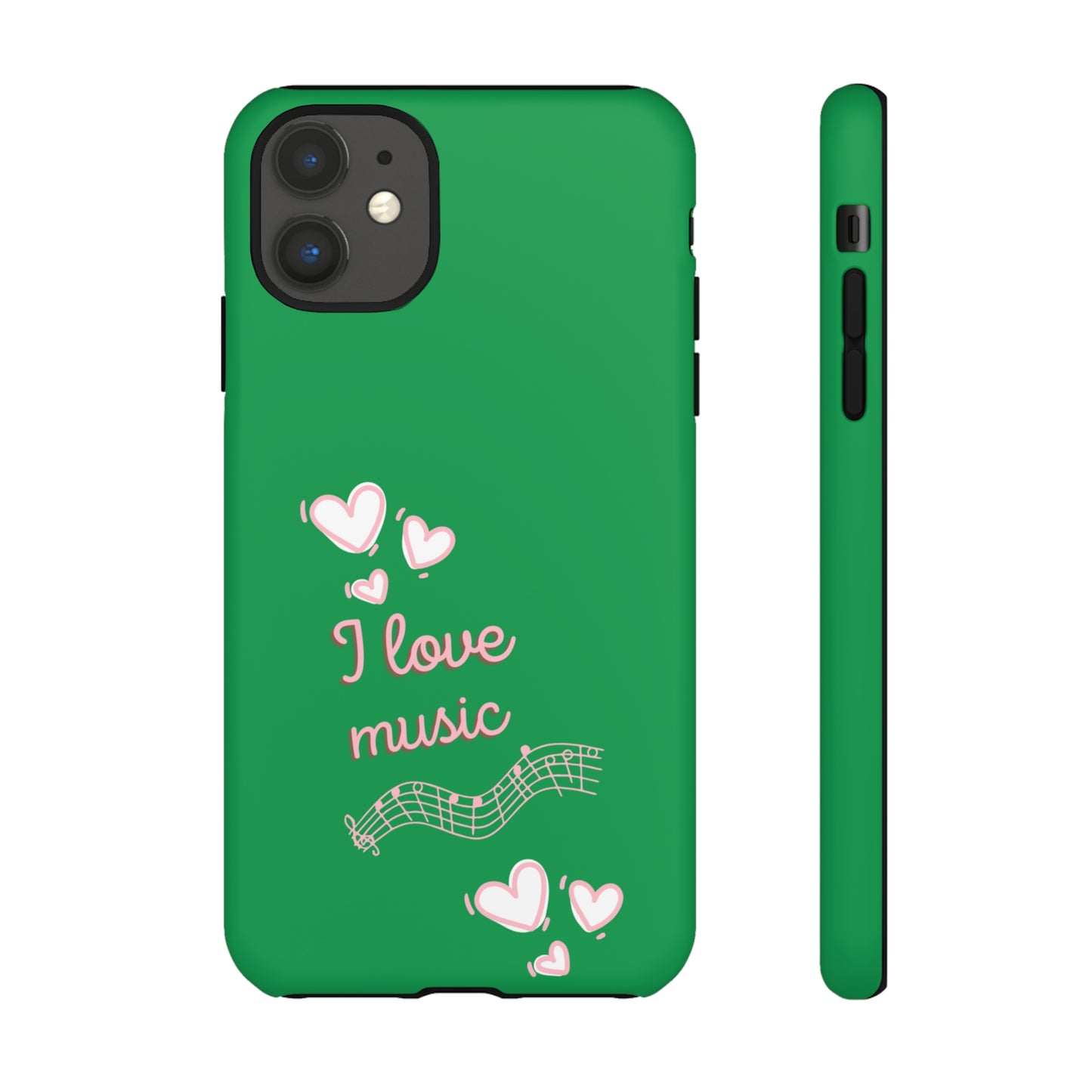 I Love Music Green | Mostly Android Phone Cases | MAC