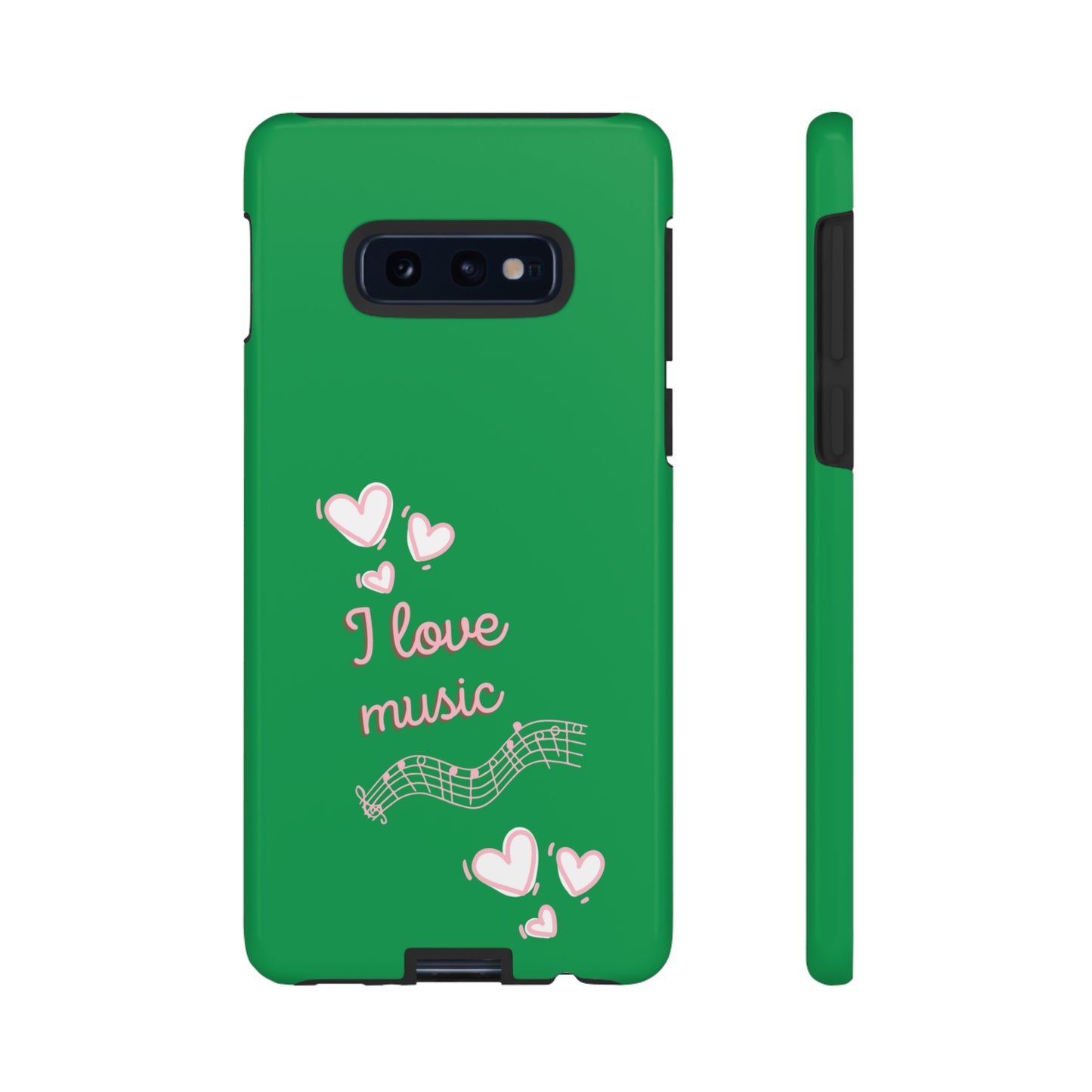 I Love Music Green | Mostly Android Phone Cases | MAC