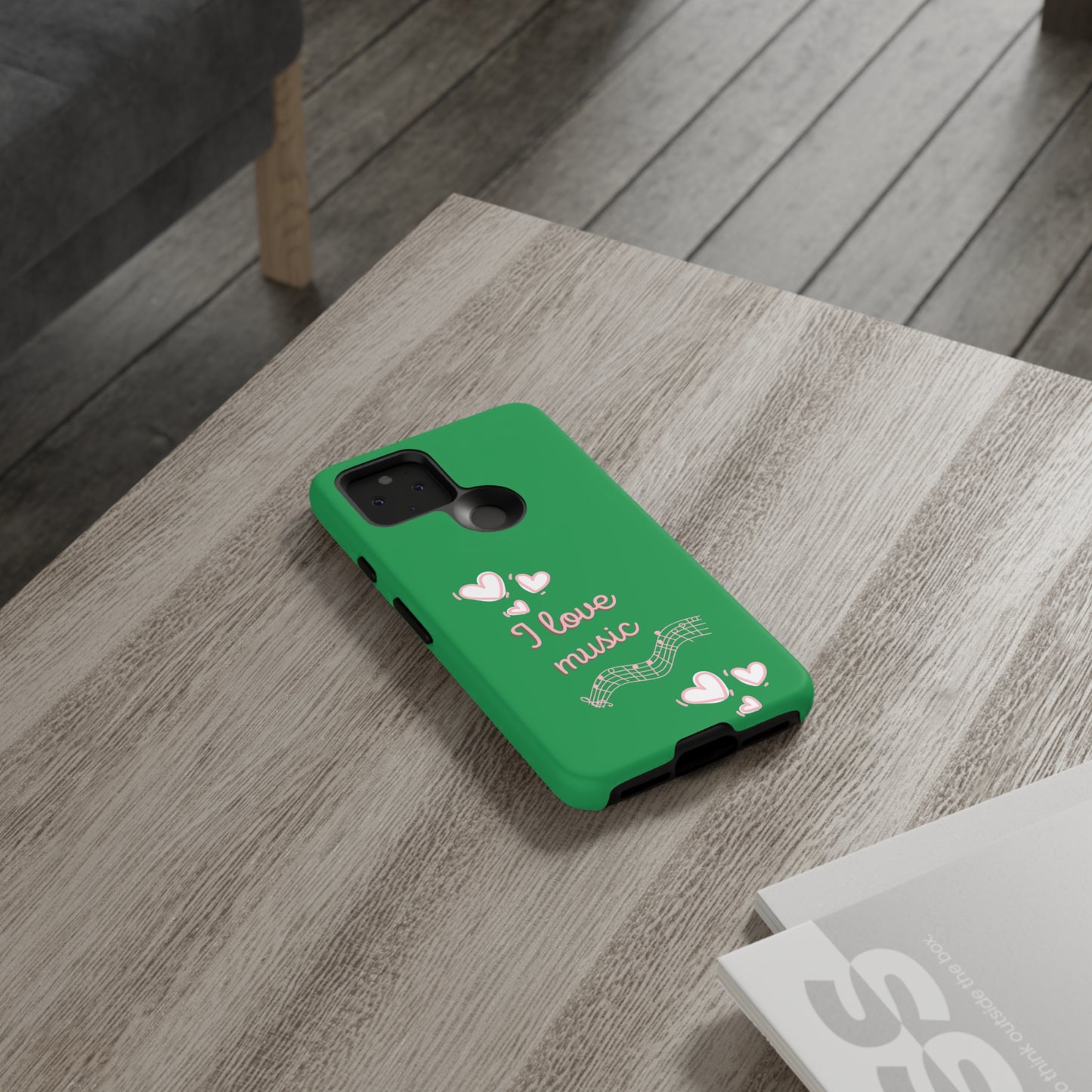 I Love Music Green | Mostly Android Phone Cases | MAC