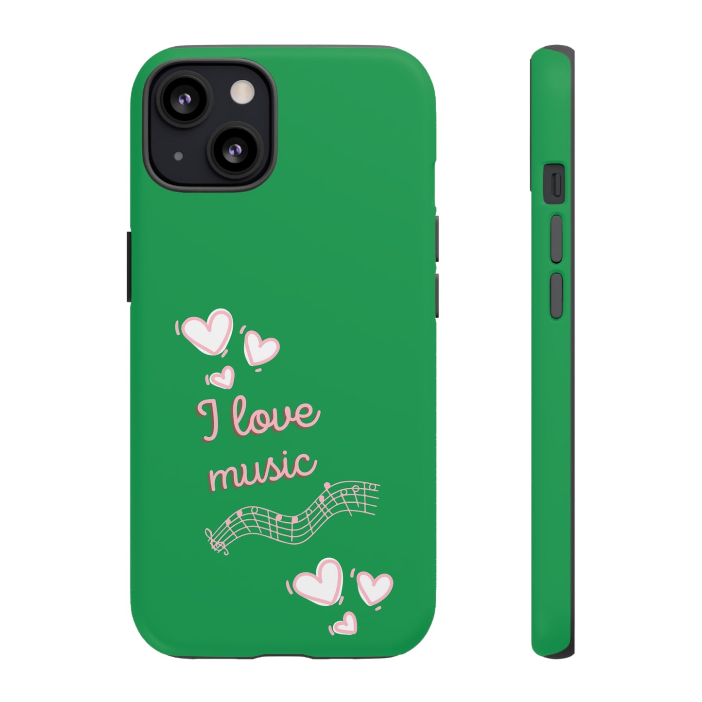 I Love Music Green | Mostly Android Phone Cases | MAC