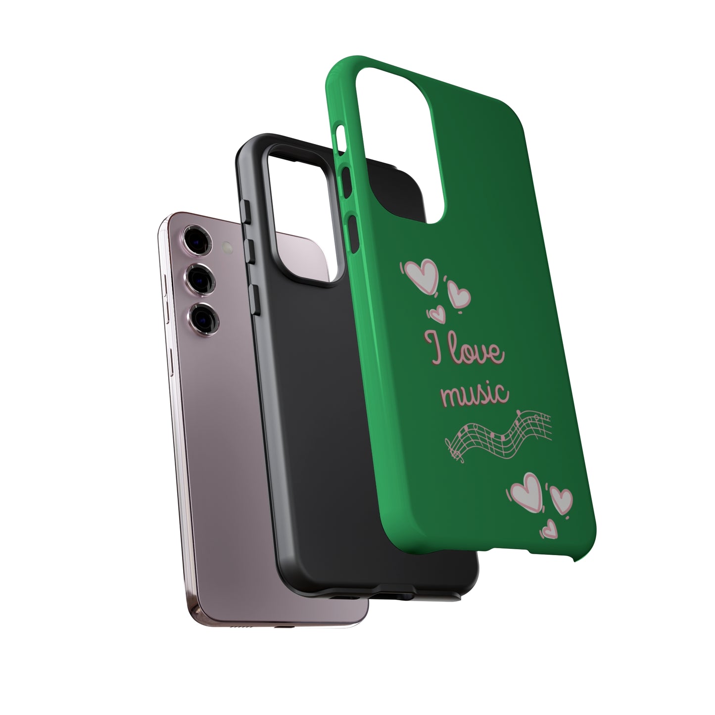 I Love Music Green | Mostly Android Phone Cases | MAC