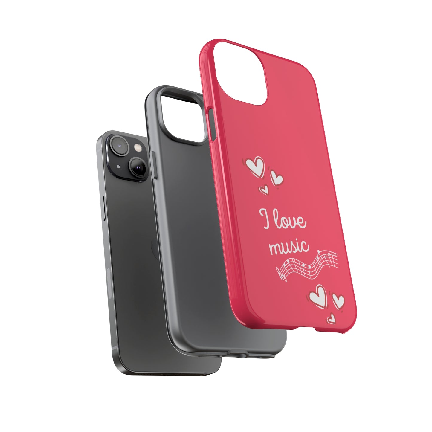 I Love Music Red | Mostly Android Cases | MAC