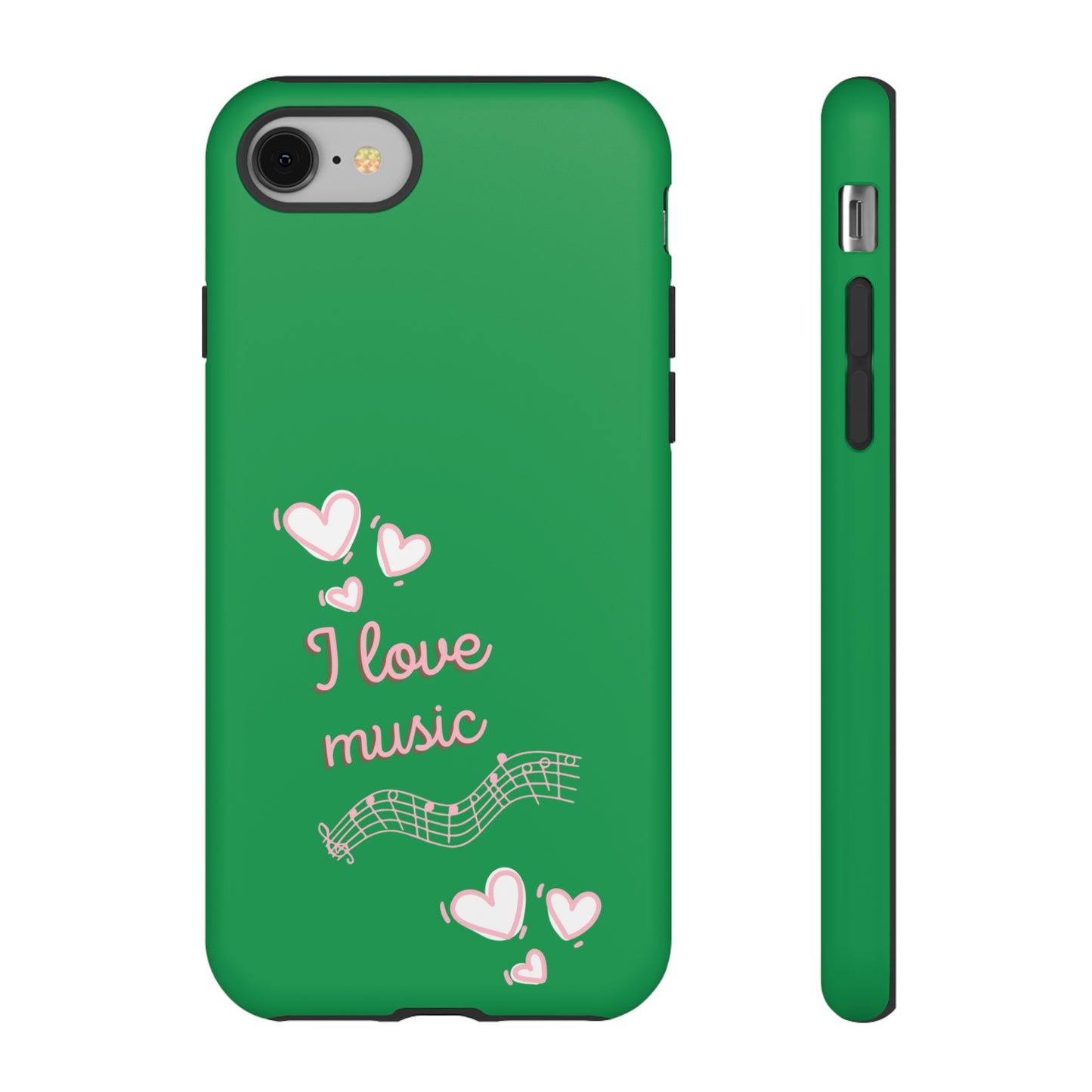 I Love Music Green | Mostly Android Phone Cases | MAC