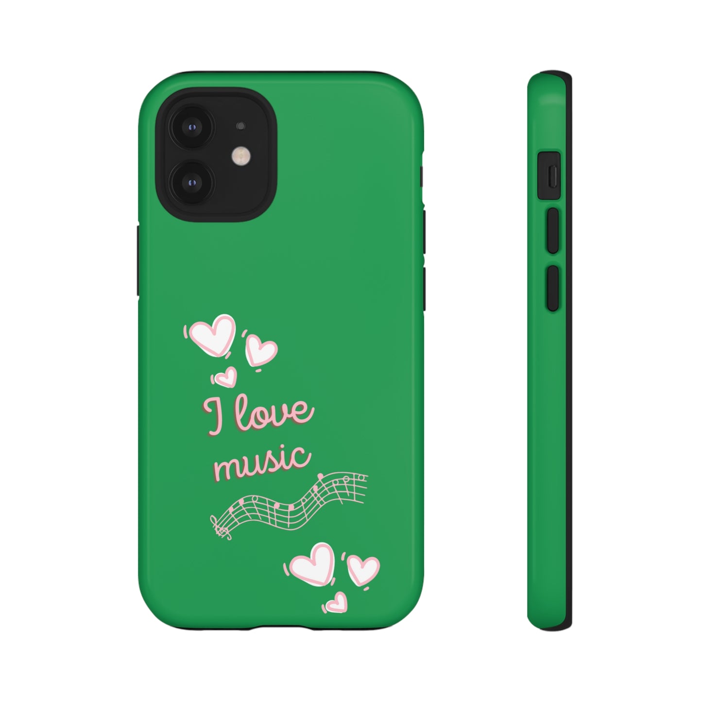 I Love Music Green | Mostly Android Phone Cases | MAC