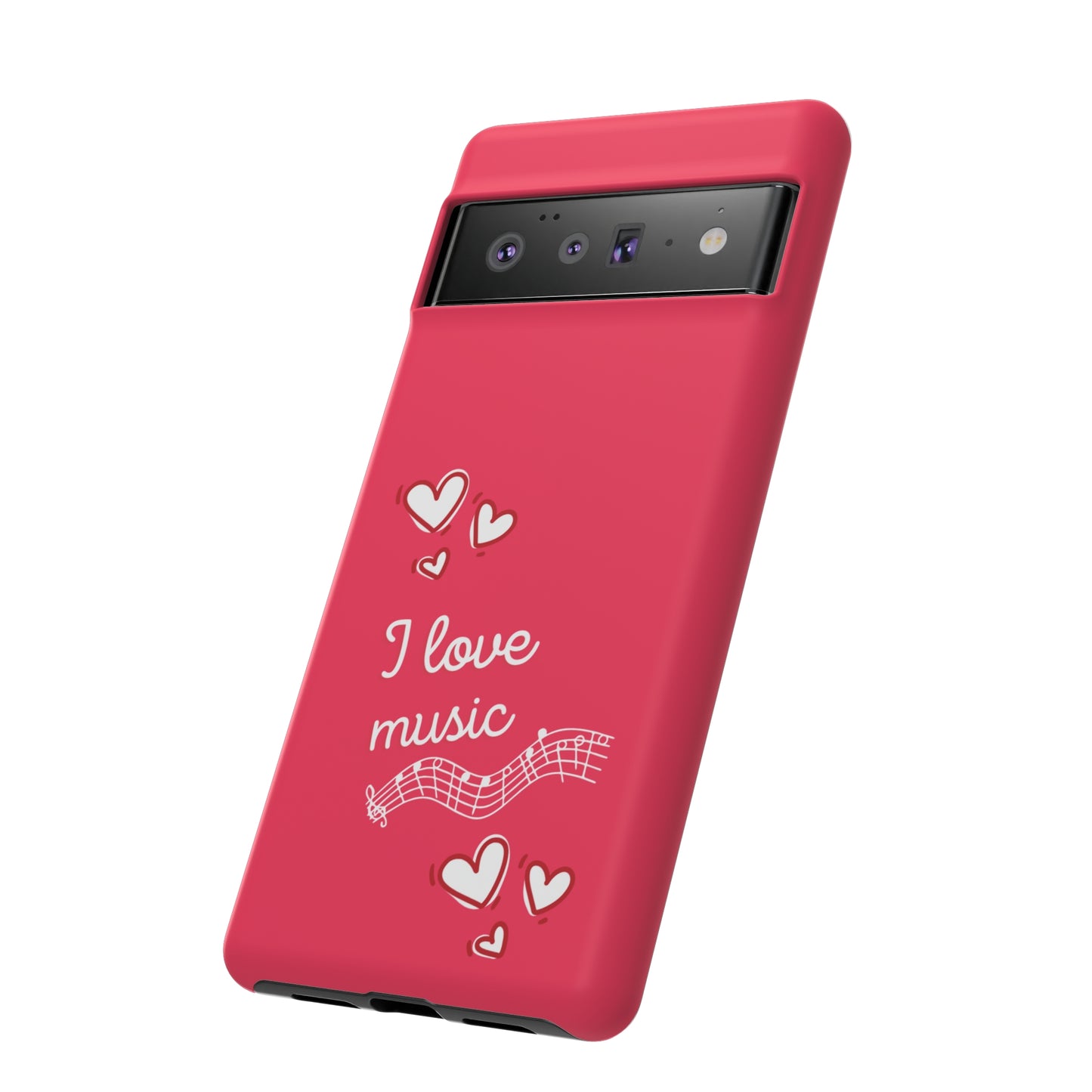 I Love Music Red | Mostly Android Cases | MAC