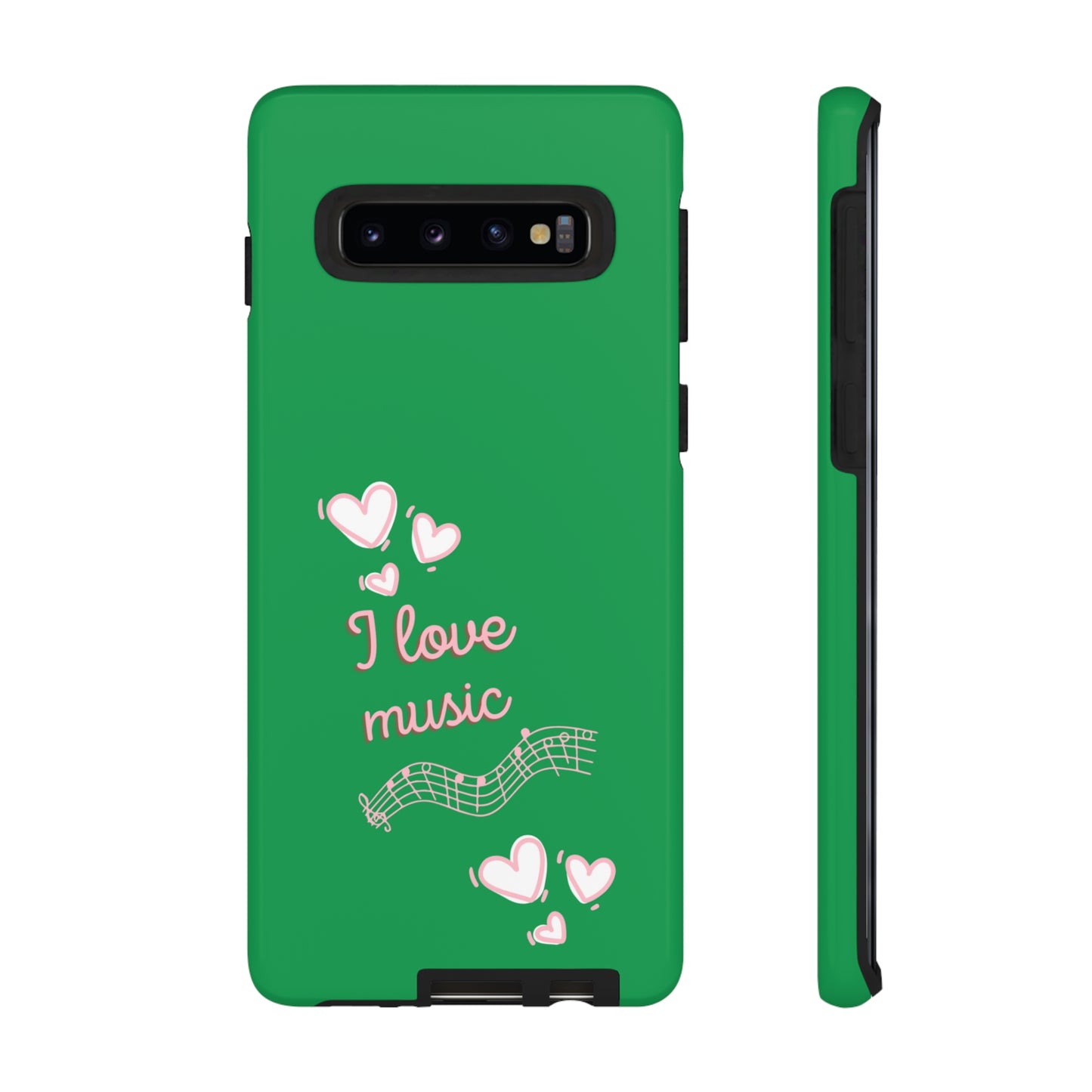 I Love Music Green | Mostly Android Phone Cases | MAC