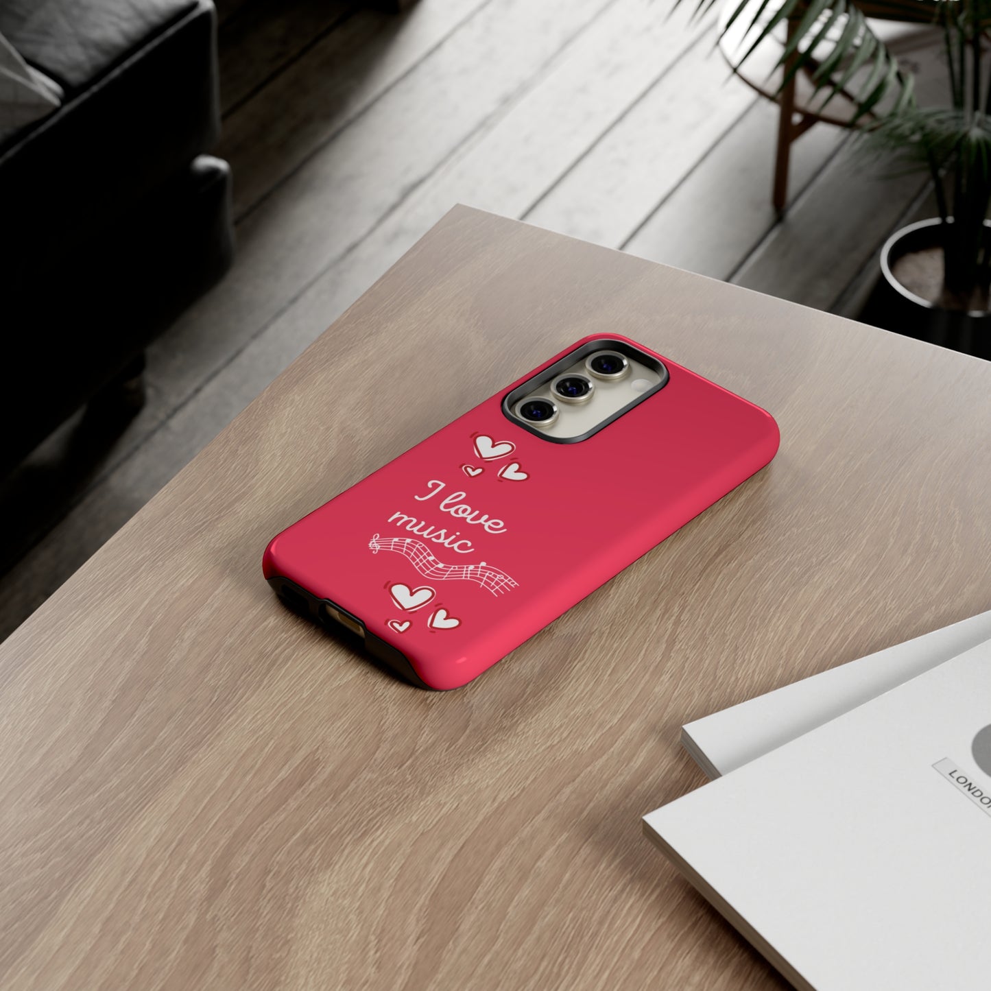 I Love Music Red | Mostly Android Cases | MAC