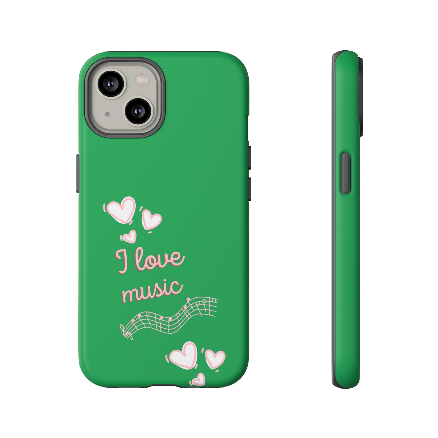 I Love Music Green | Mostly Android Phone Cases | MAC