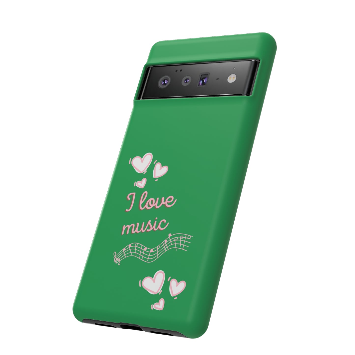 I Love Music Green | Mostly Android Phone Cases | MAC