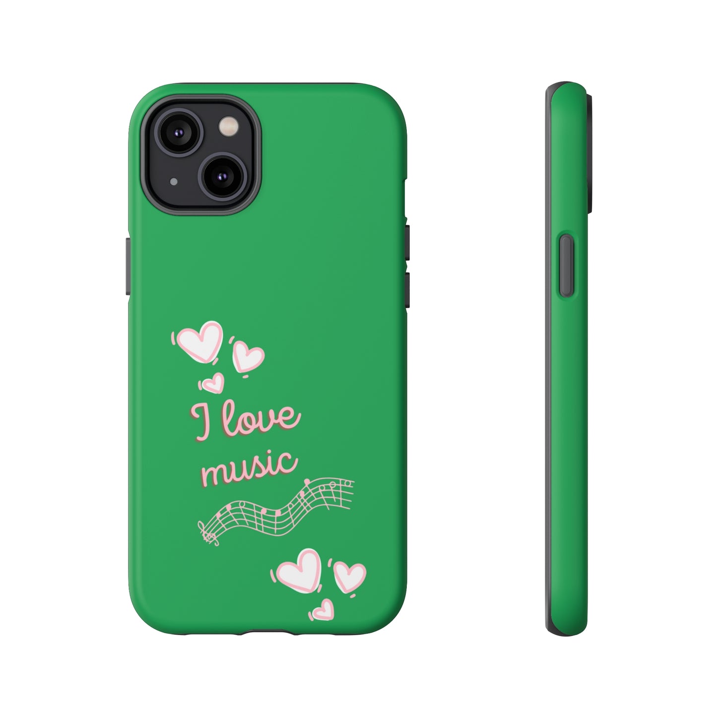 I Love Music Green | Mostly Android Phone Cases | MAC